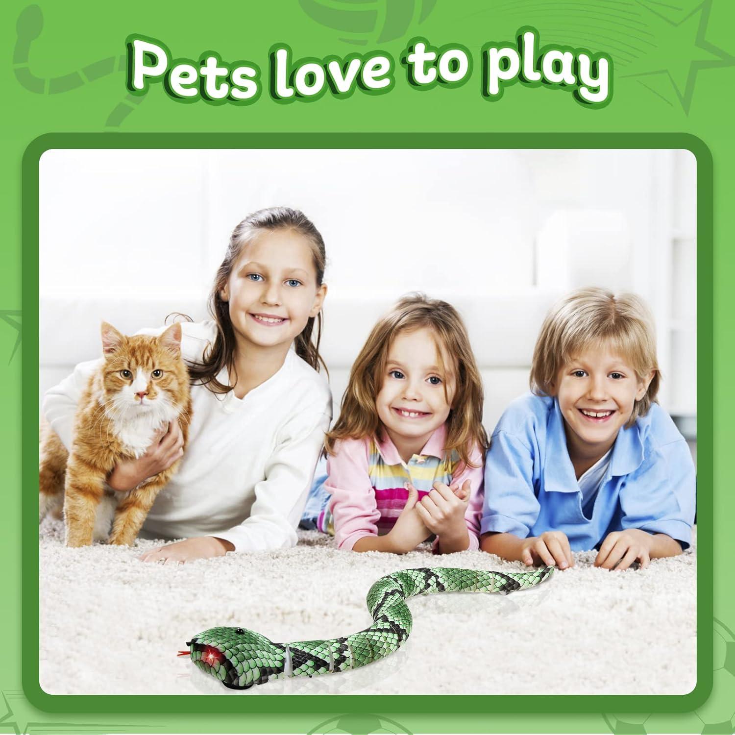 Juguete Interactivo para Gatos y Perros Serpiente Verde 38.5cm
