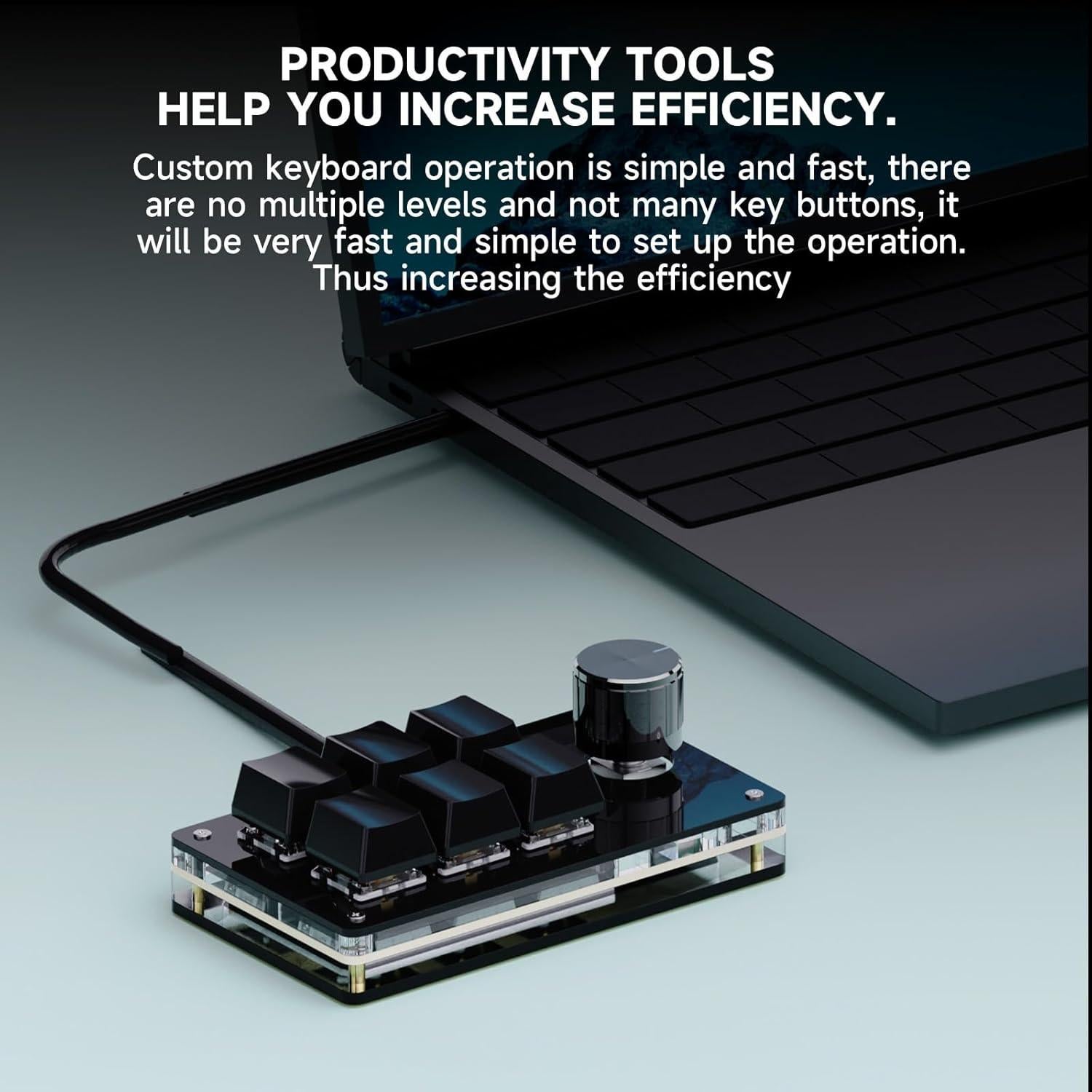 Teclado Mecánico Programable Sikai Case Negro 6 Teclas Macro