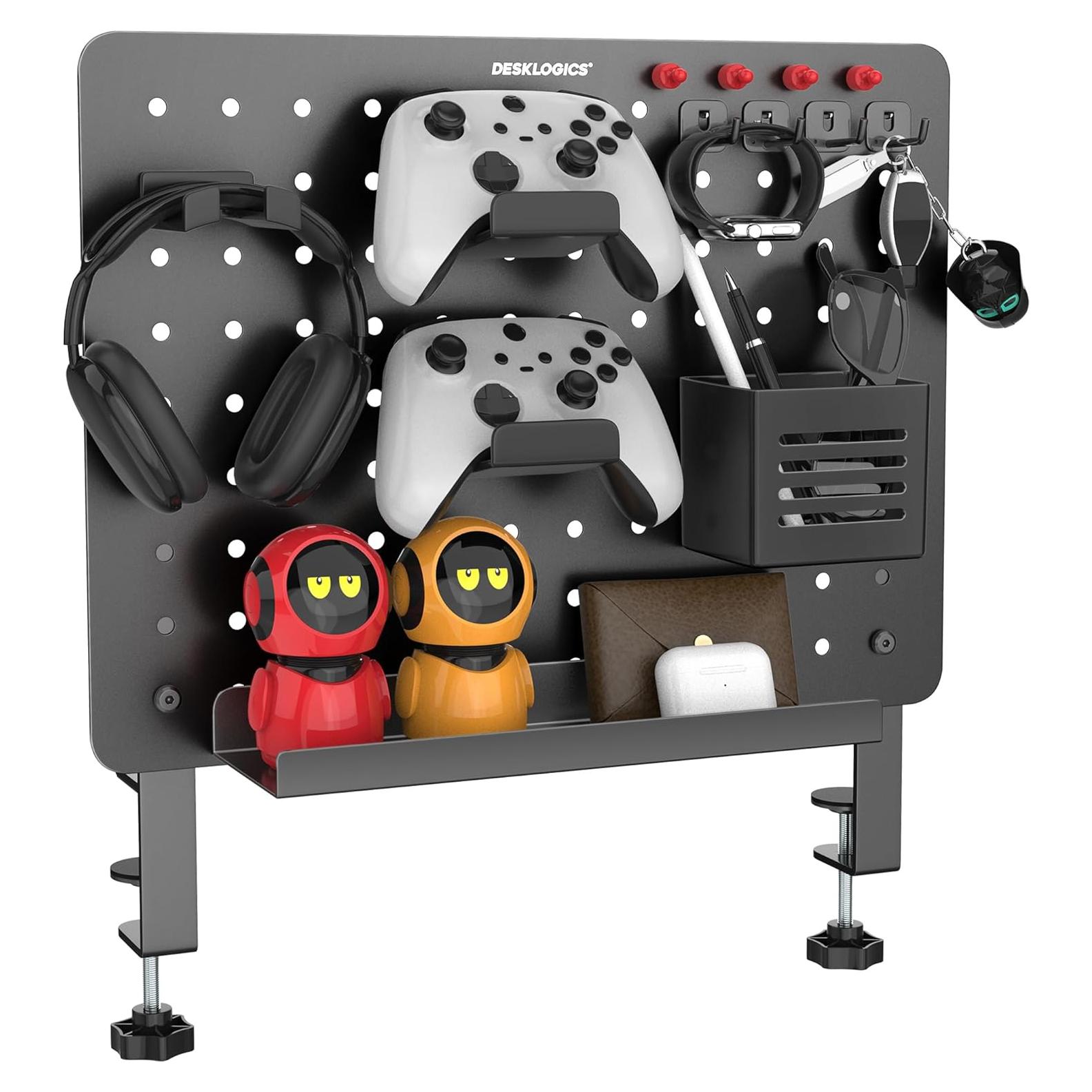 Tablero de Perforación de Escritorio DeskLogics Negro con Abrazadera