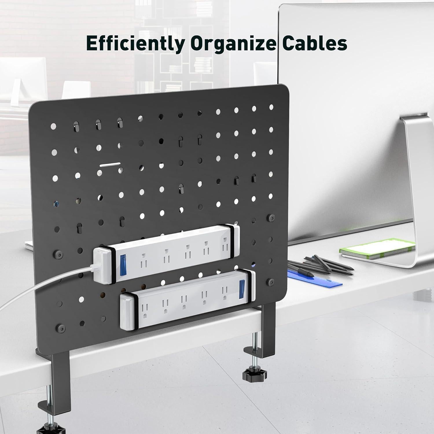 Tablero de Perforación de Escritorio DeskLogics Negro con Abrazadera