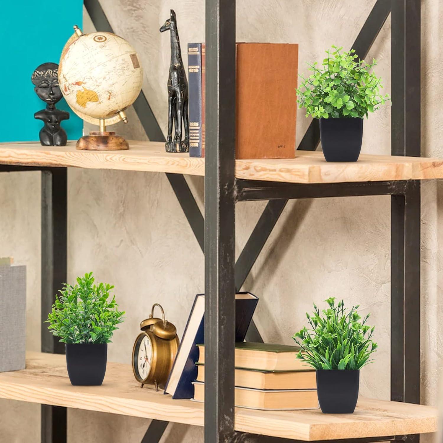 6 Plantas Artificiales en Macetas Der Rose - Decoración Verde