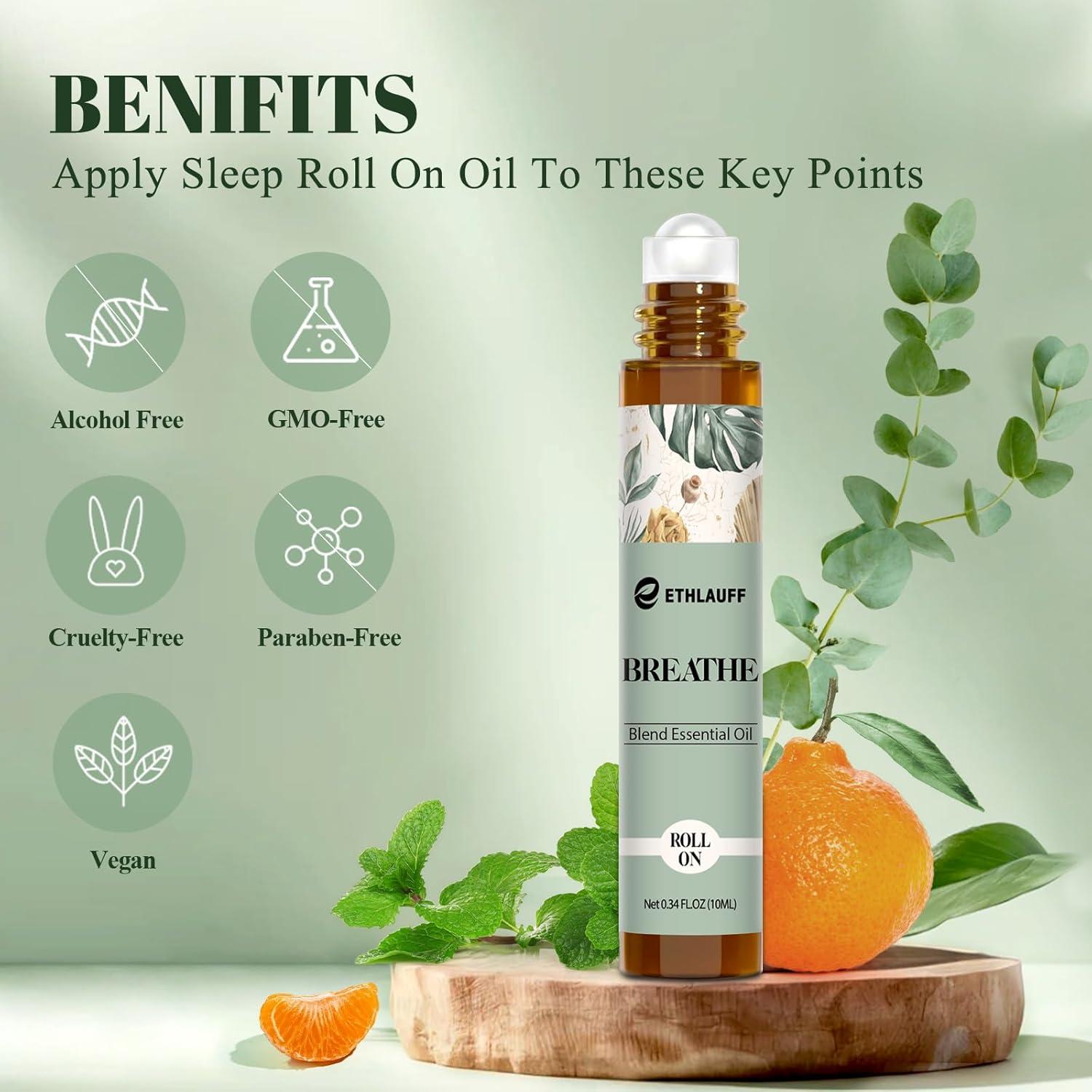 Aceite Esencial Roll-On Breathe Ethlauff 10 ml - Alivio Respiratorio