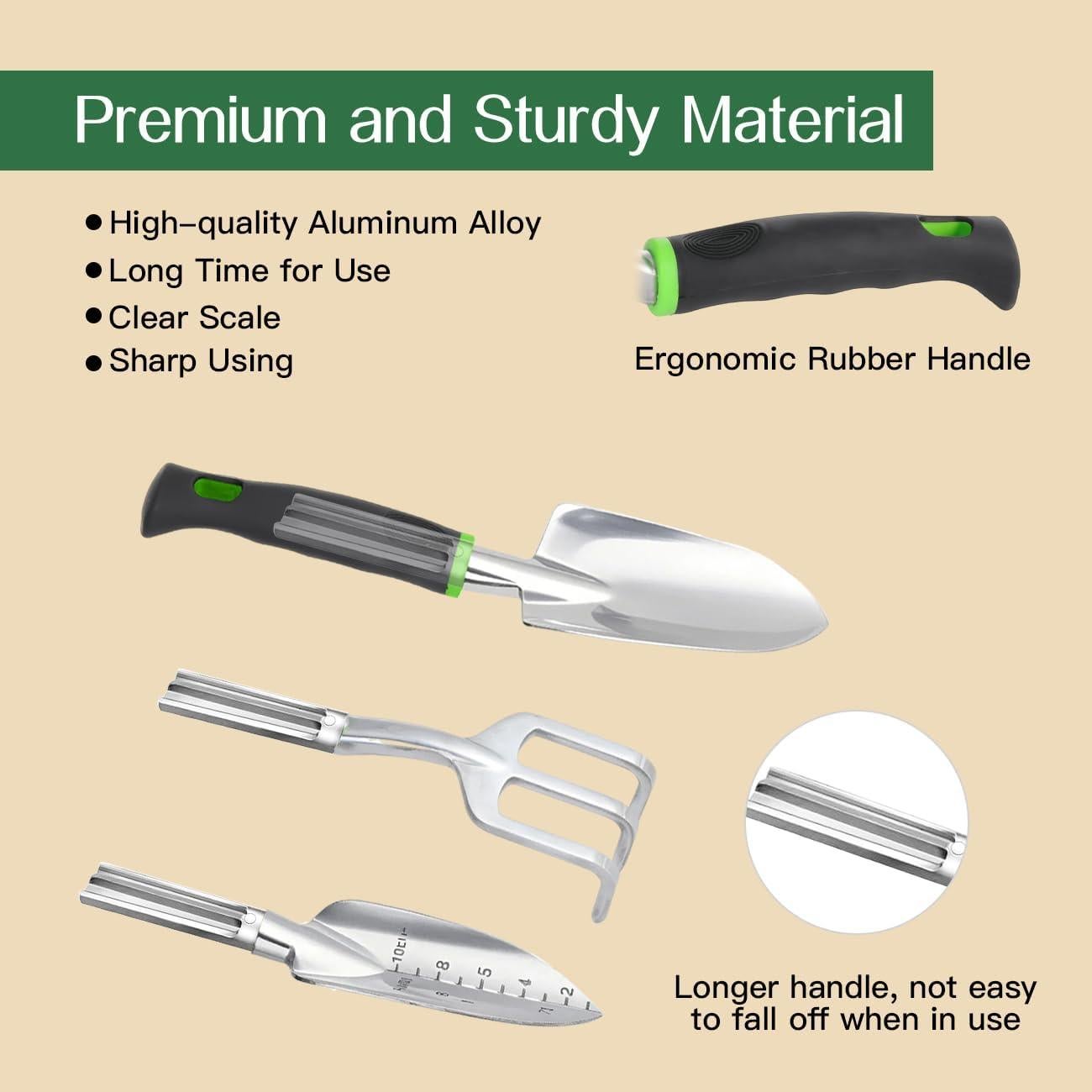 Juego de Herramientas de Jardinería Housolution 8PCS Ergonómico