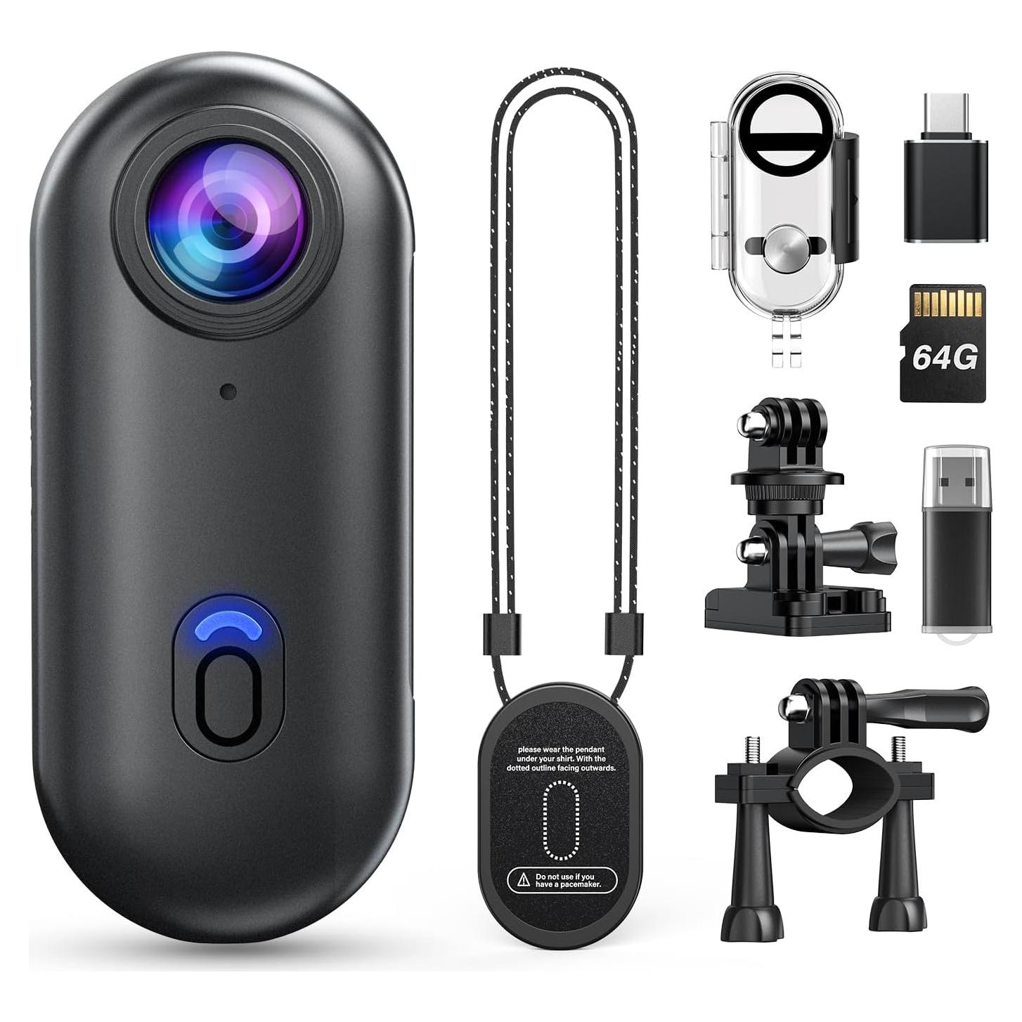 Cámara de Acción Losfom Z10 2K Impermeable 64GB Accesorios