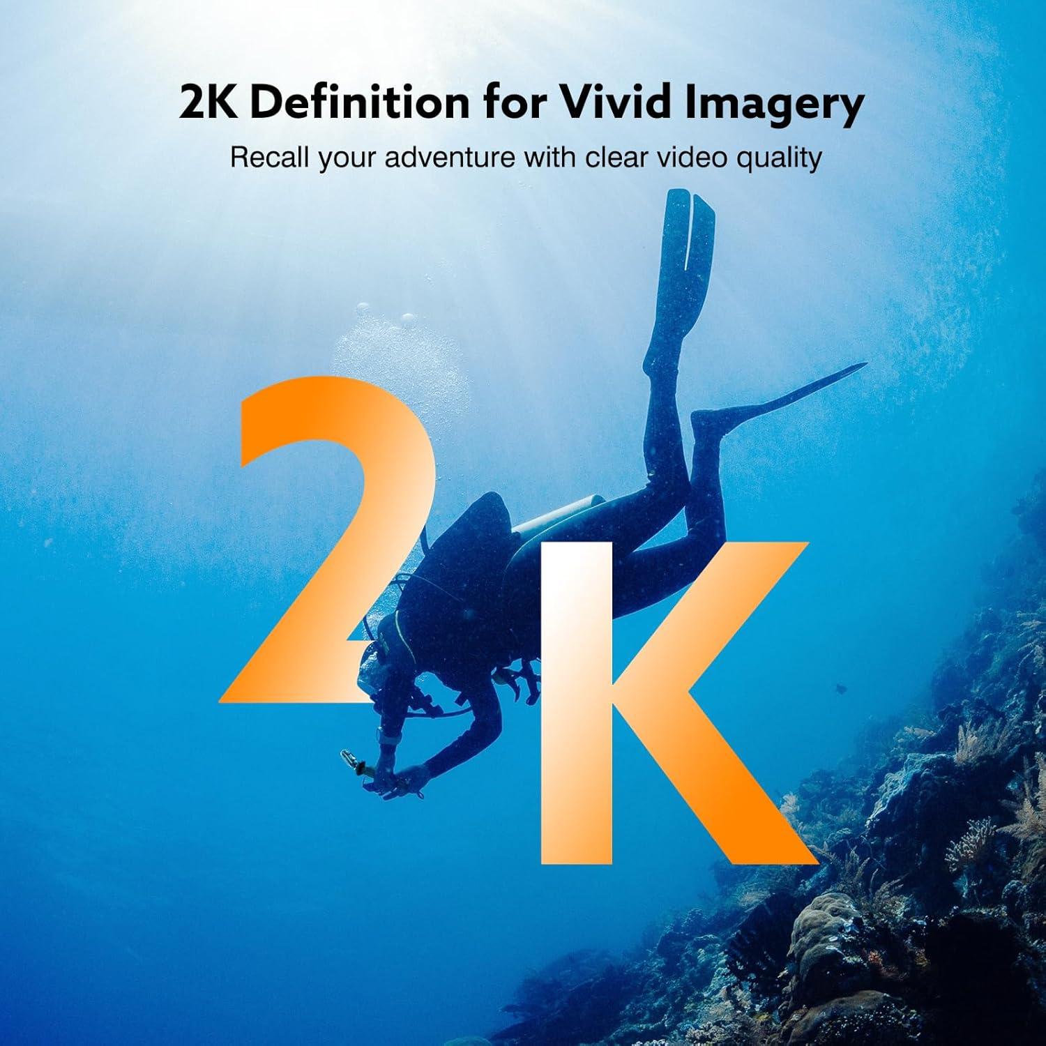 Cámara de Acción Losfom Z10 2K Impermeable 64GB Accesorios