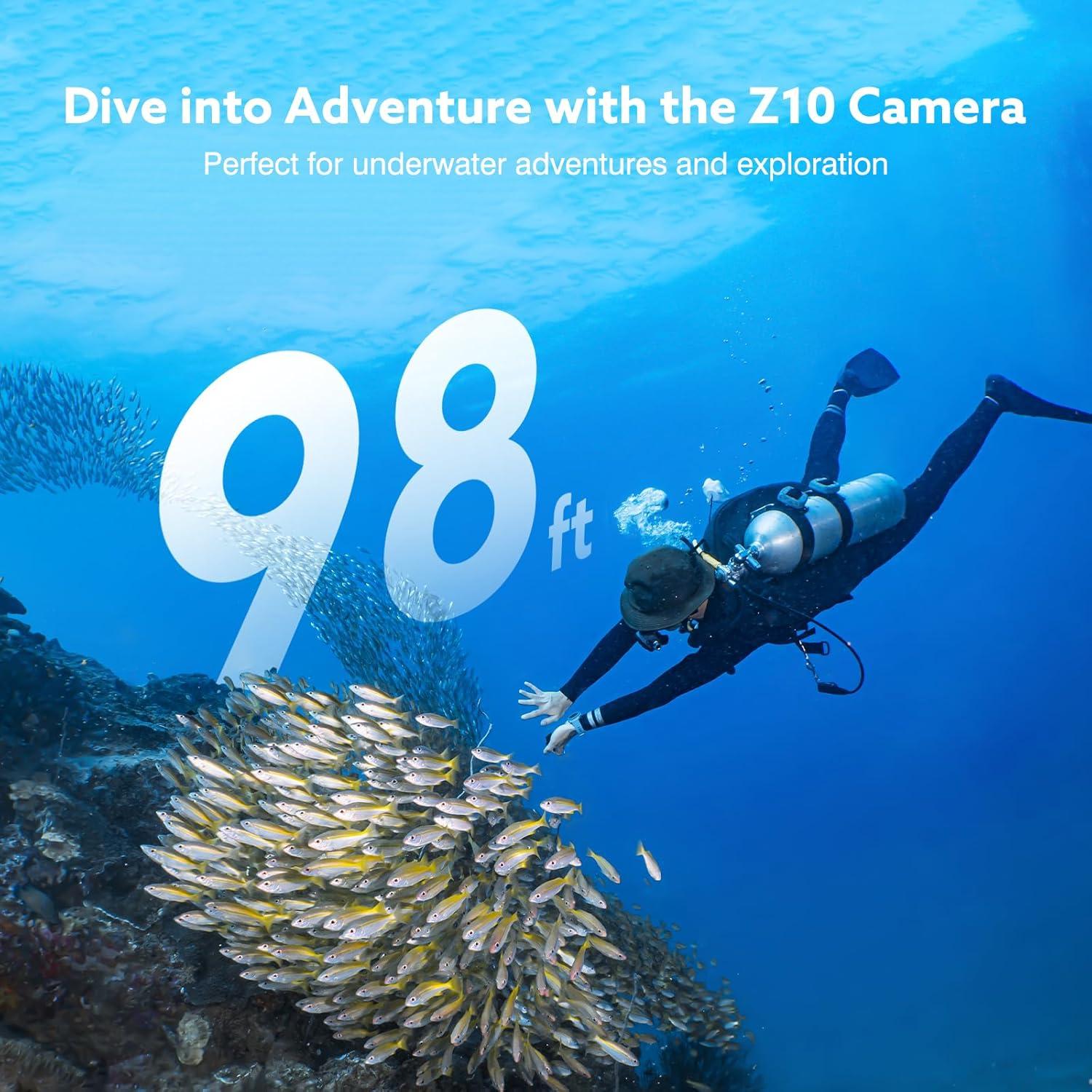 Cámara de Acción Losfom Z10 2K Impermeable 64GB Accesorios