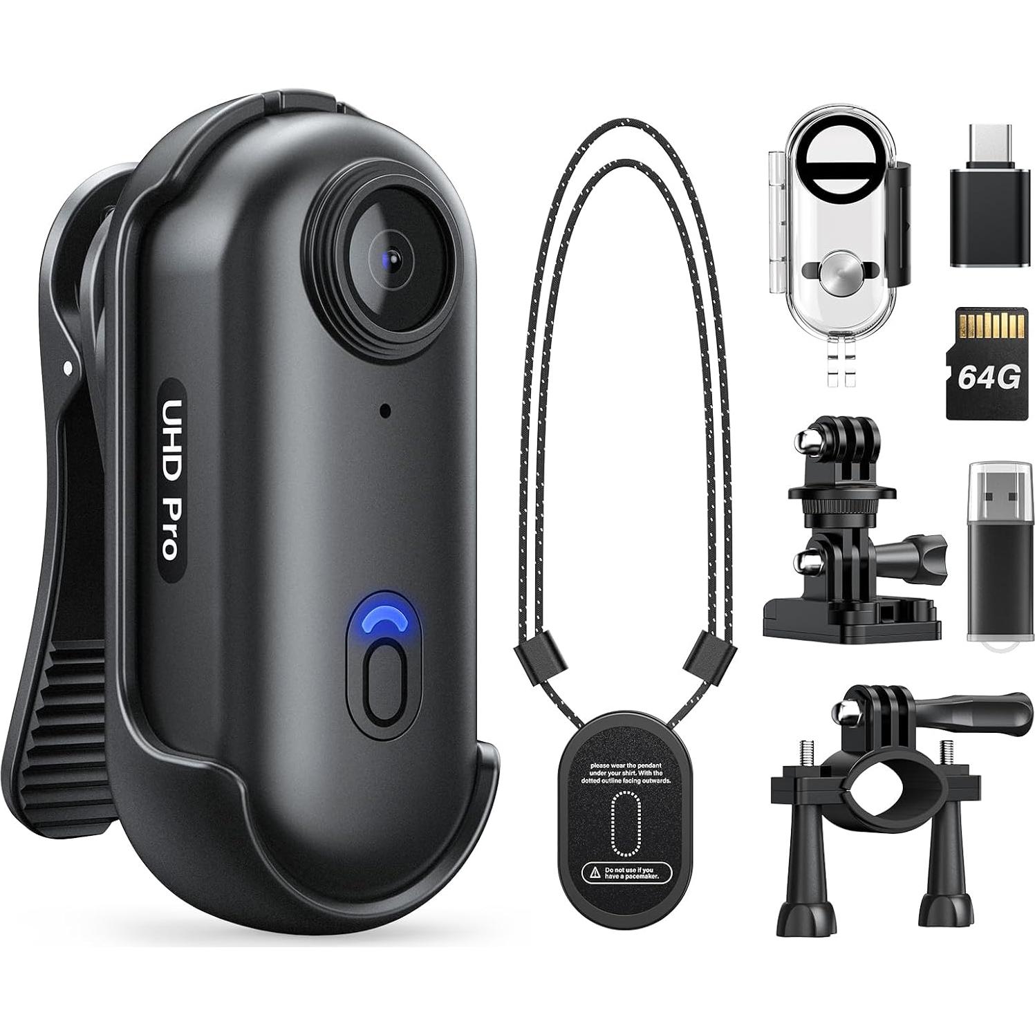 Cámara de Acción Losfom Z10 2K Impermeable 64GB Accesorios