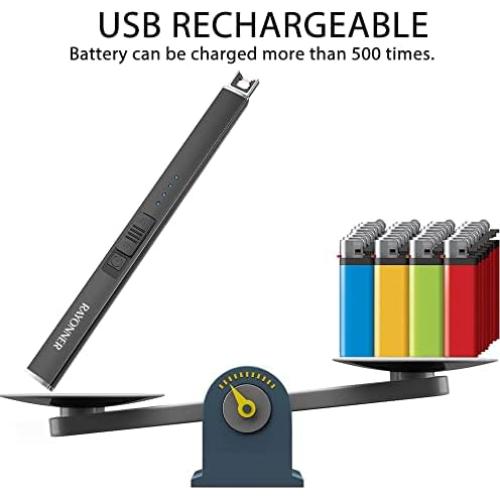 Encendedor Eléctrico RAYONNER Recargable USB a Prueba de Viento