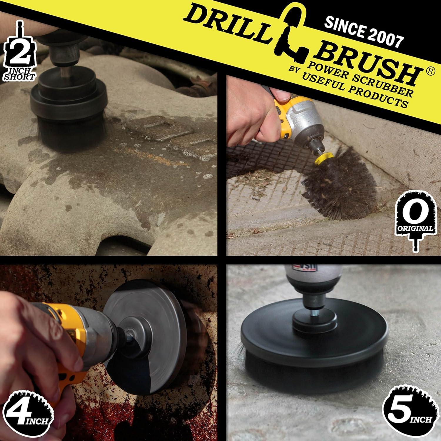 Kit de Cepillos de Limpieza Drillbrush 4 Piezas Nylon Duro