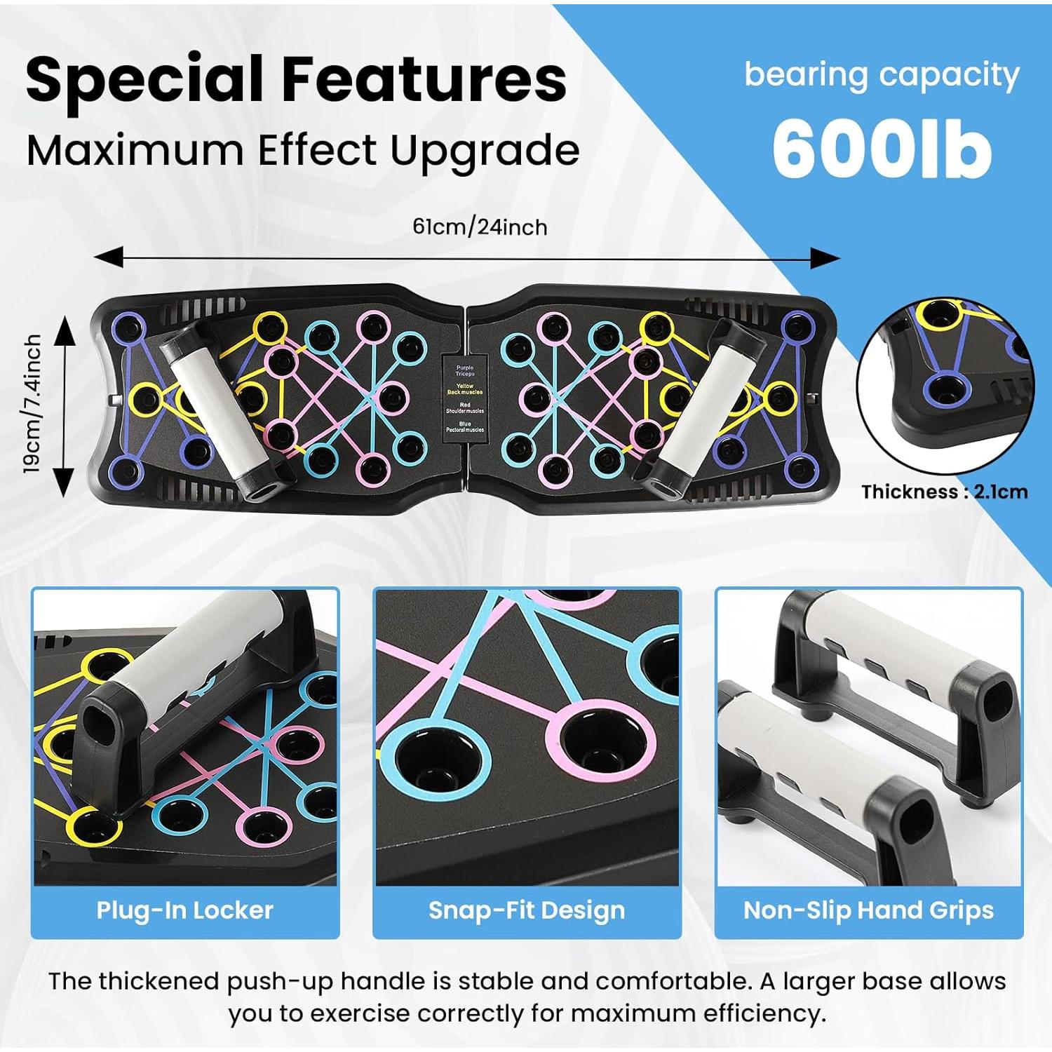 Tabla de Flexiones GearBoost con Cuerda de Salto Ajustable