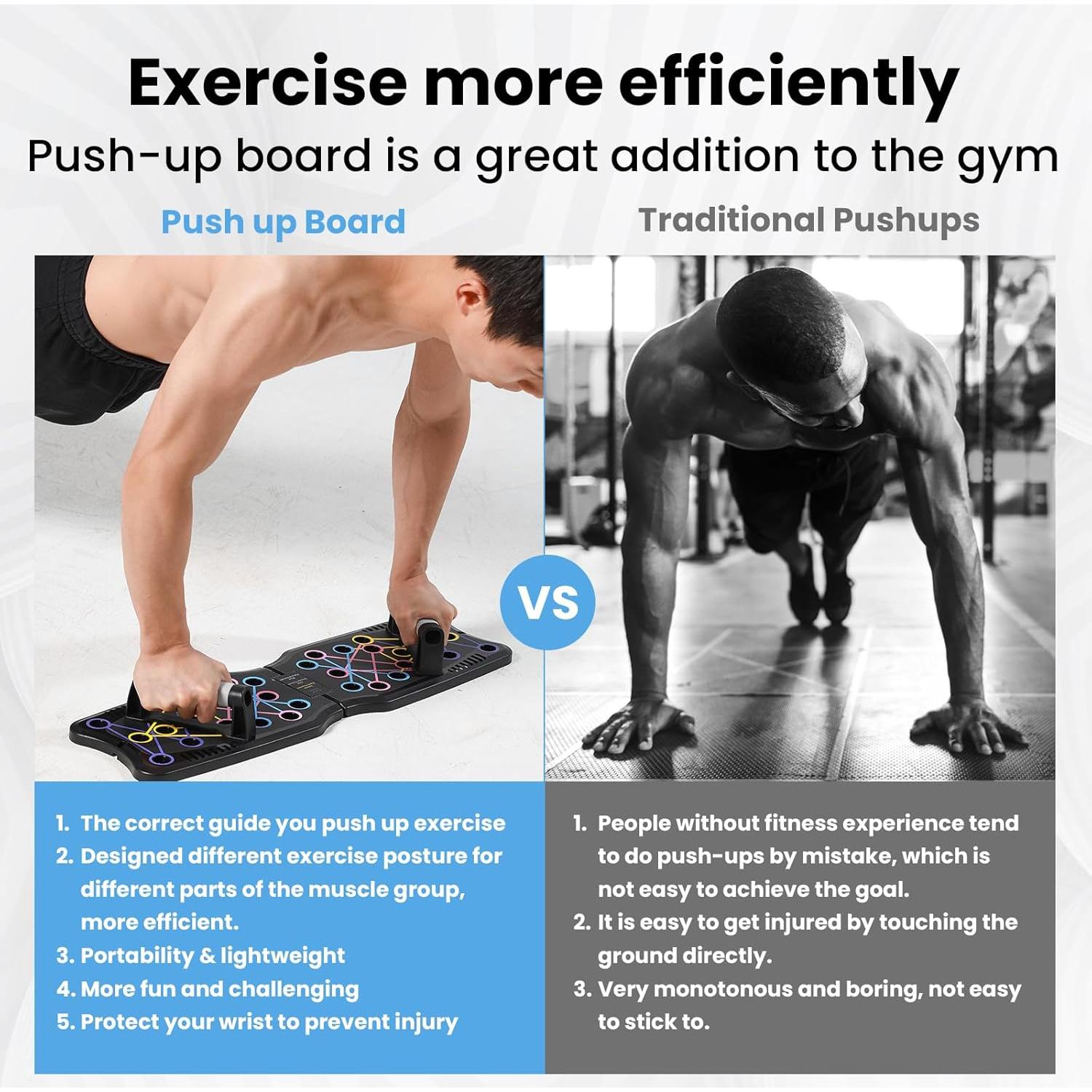 Tabla de Flexiones GearBoost con Cuerda de Salto Ajustable