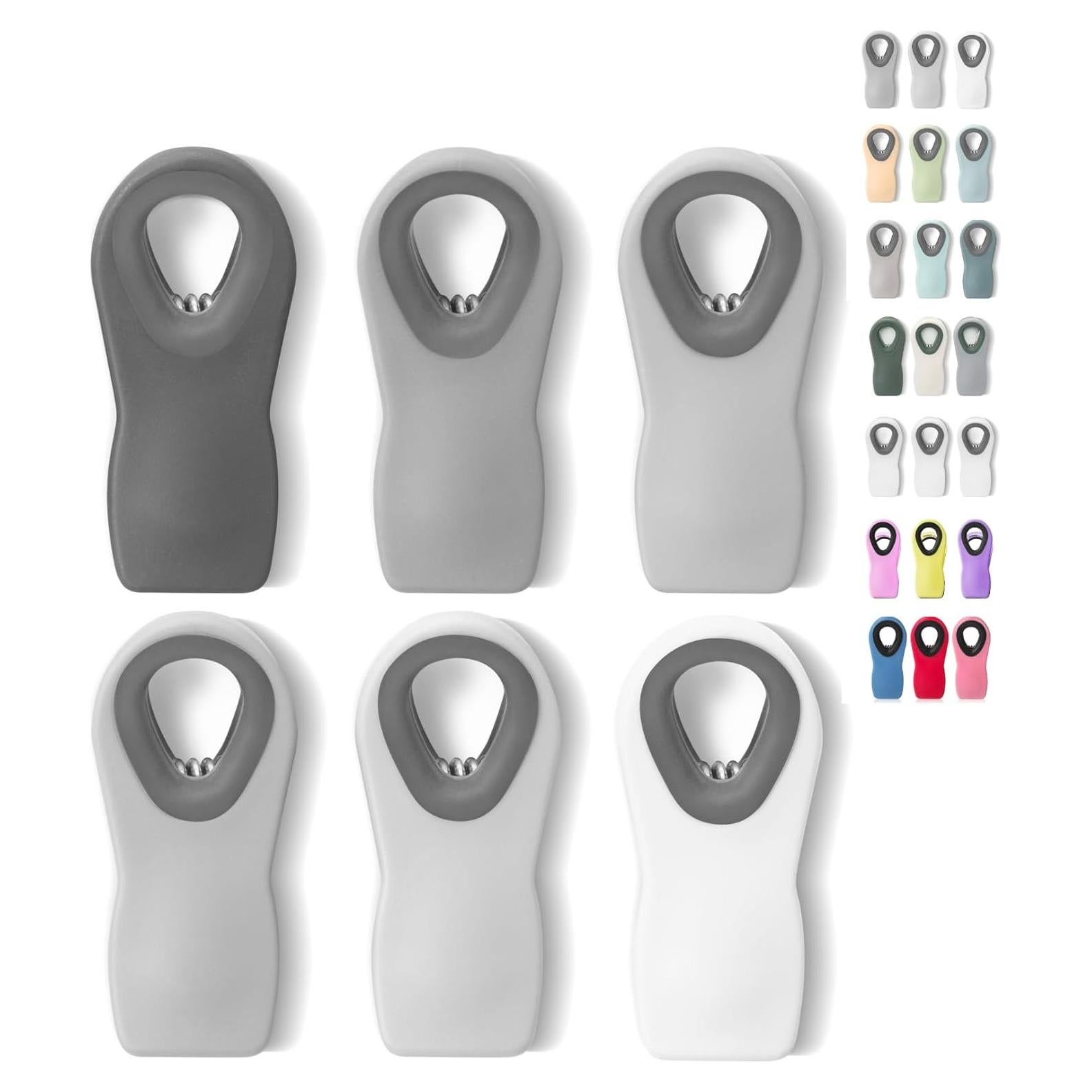 Clips Magnéticos para Bolsas Mr. Pen - Paquete de 6 Grises