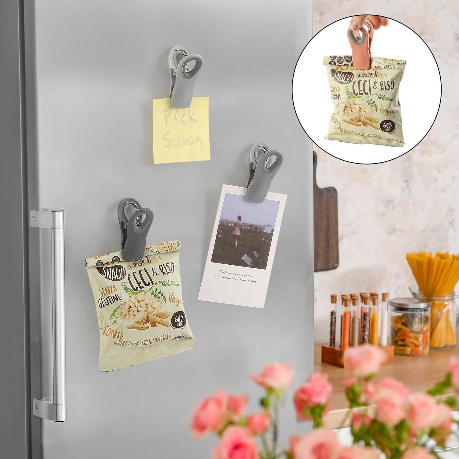 Clips Magnéticos para Bolsas Mr. Pen - Paquete de 6 Grises