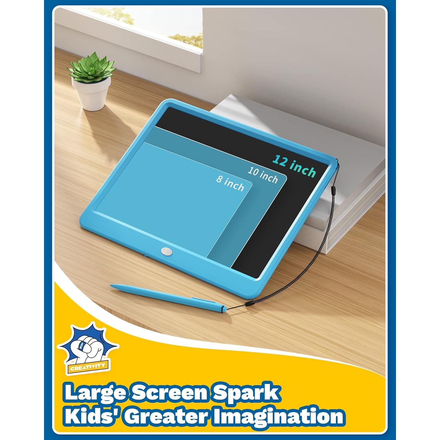 Tableta de Escritura LCD TEKFUN 12" Azul para Niños 3-7 Años