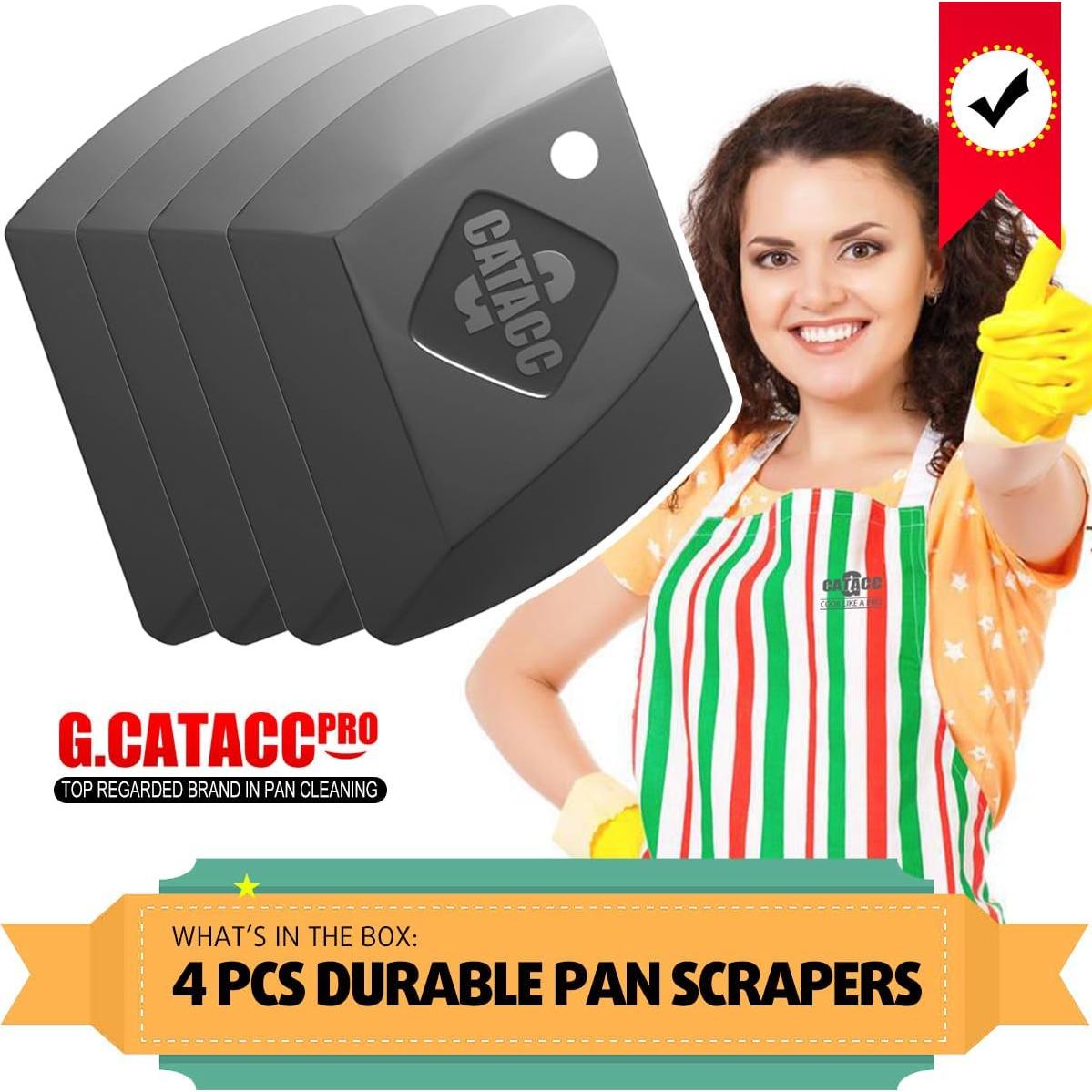 Juego de 4 Raspadores de Sartén G.CATACC - Plástico Duradero