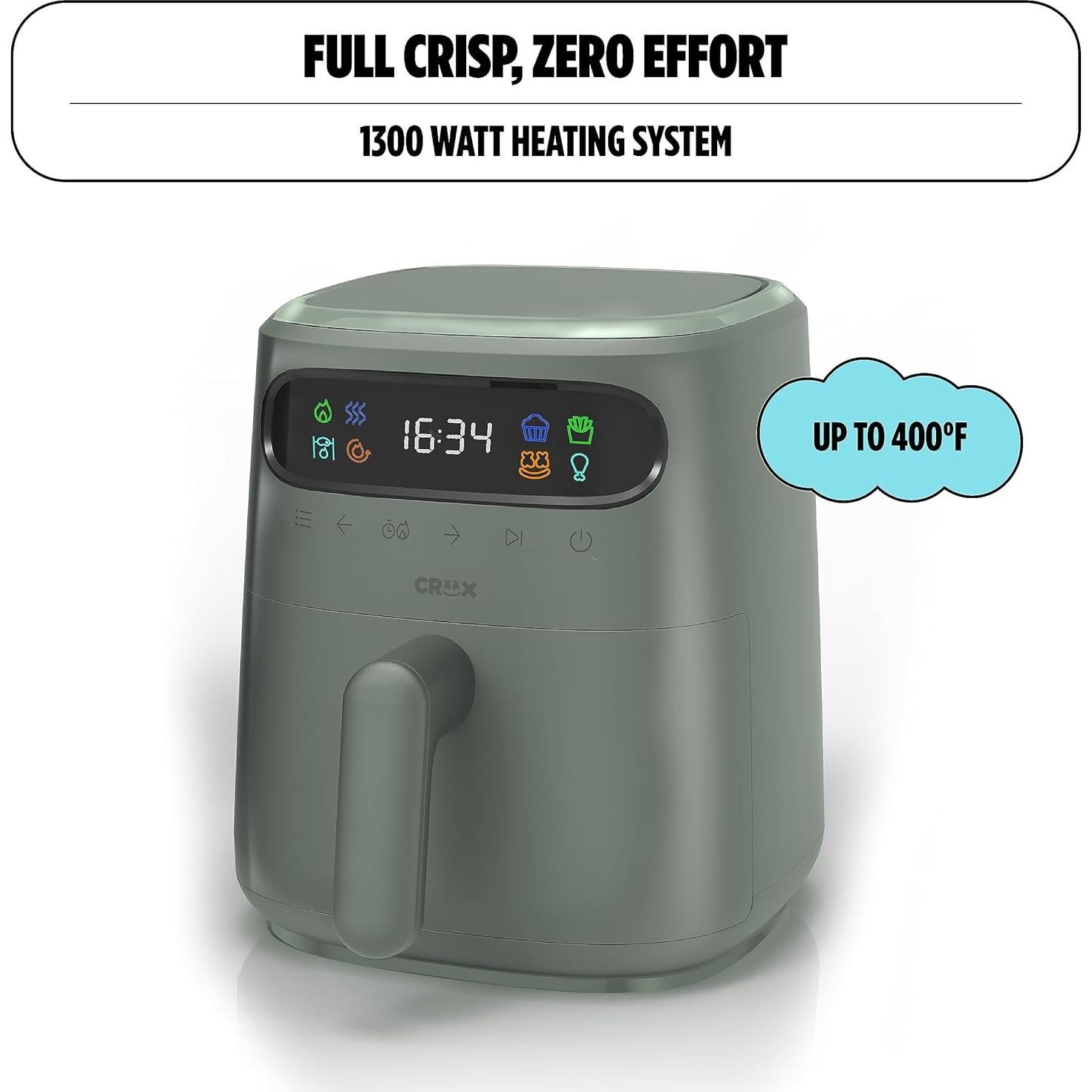 Freidora Digital CRUX x Marshmello 3 QT TurboCrisp Oliva