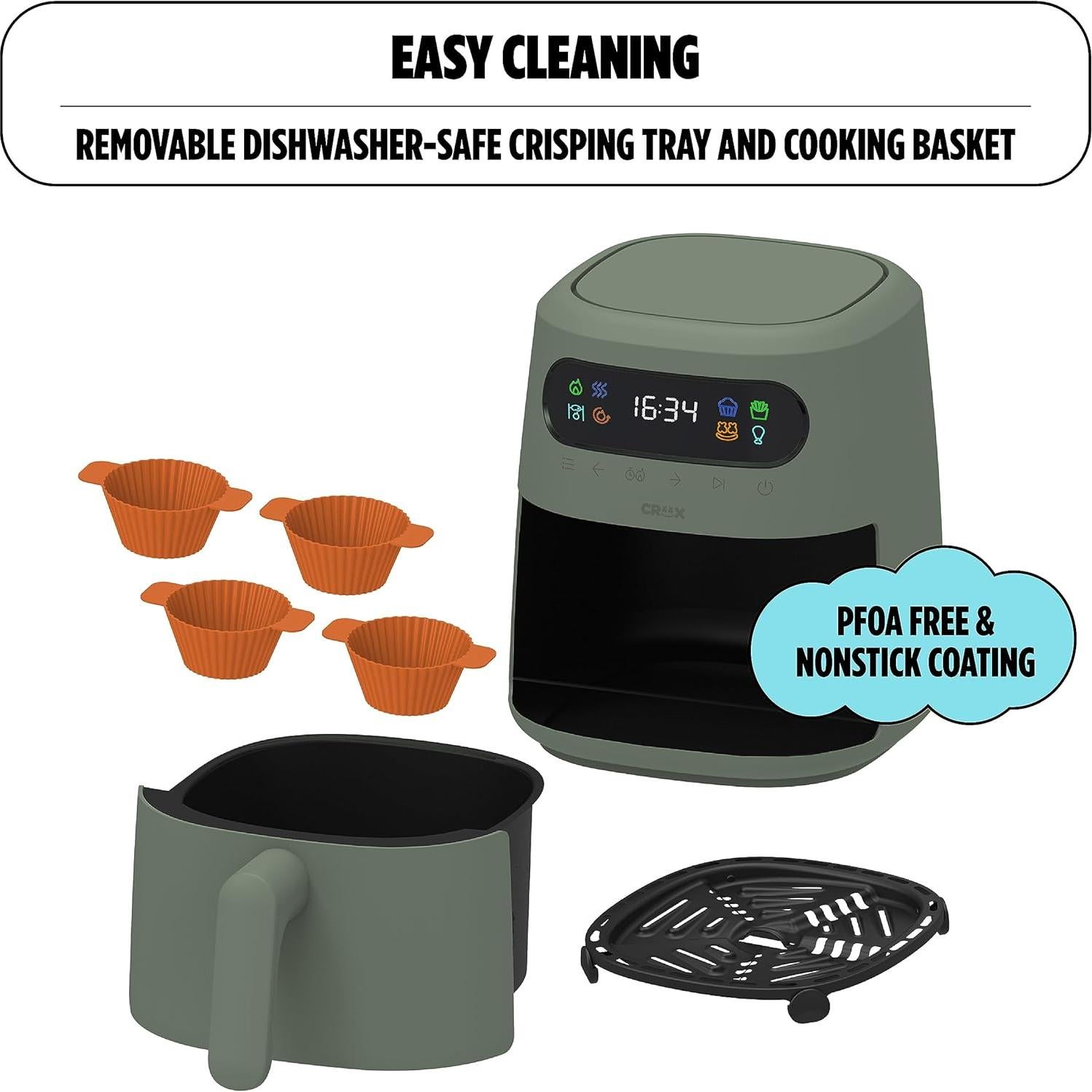 Freidora Digital CRUX x Marshmello 3 QT TurboCrisp Oliva