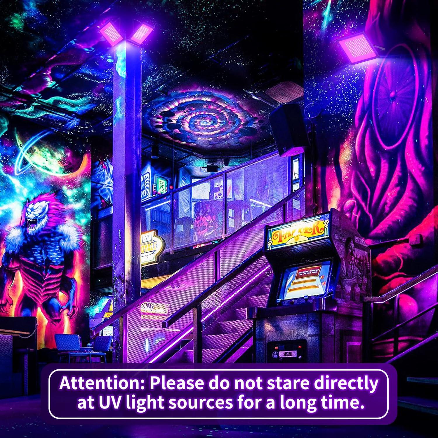 Luz Negra UV 150W AffyBulb Paquete de 2 IP66 para Fiestas