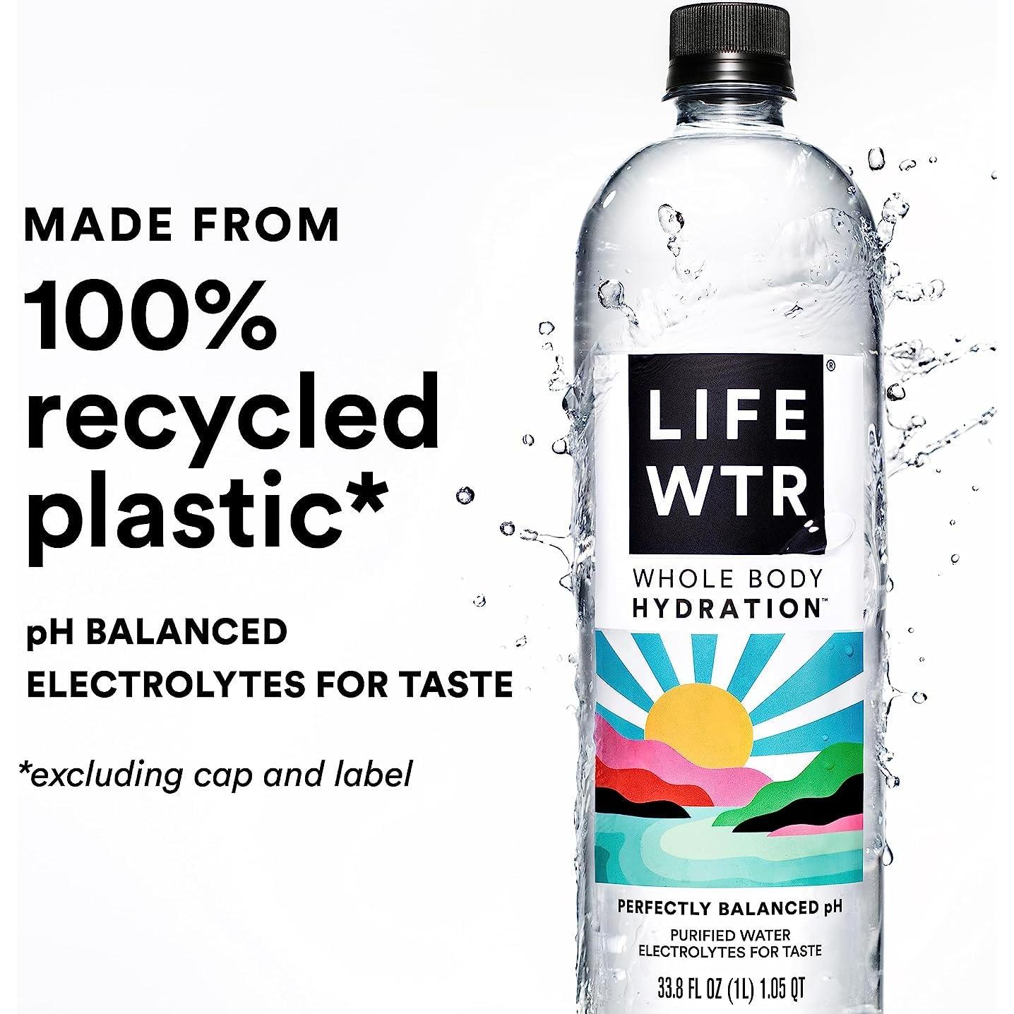 Agua Purificada LIFEWTR 700ml pH Equilibrado Paquete 12