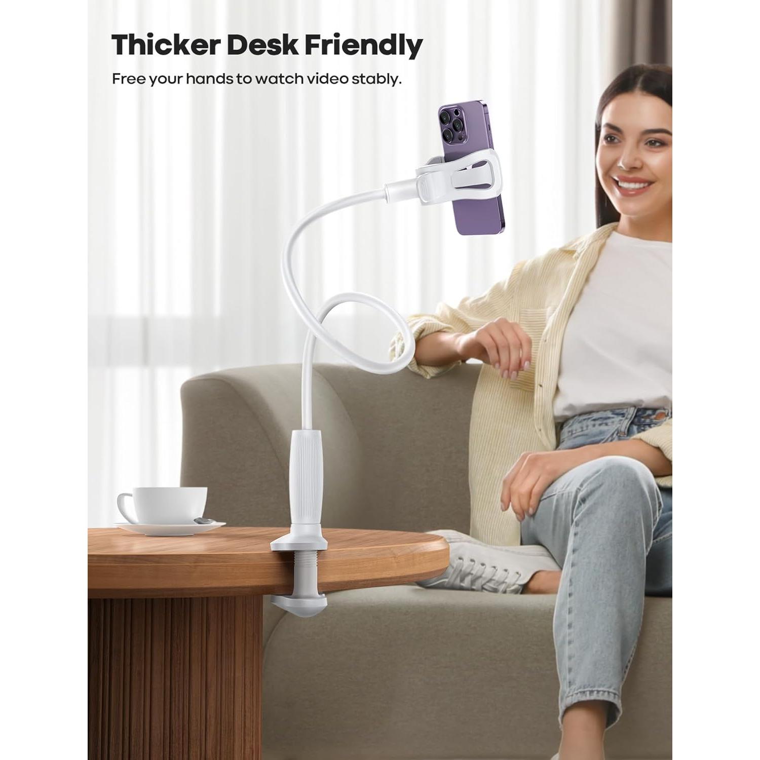 Soporte para teléfono Lamicall STGP01-EU-W cuello de ganso 84.8 cm