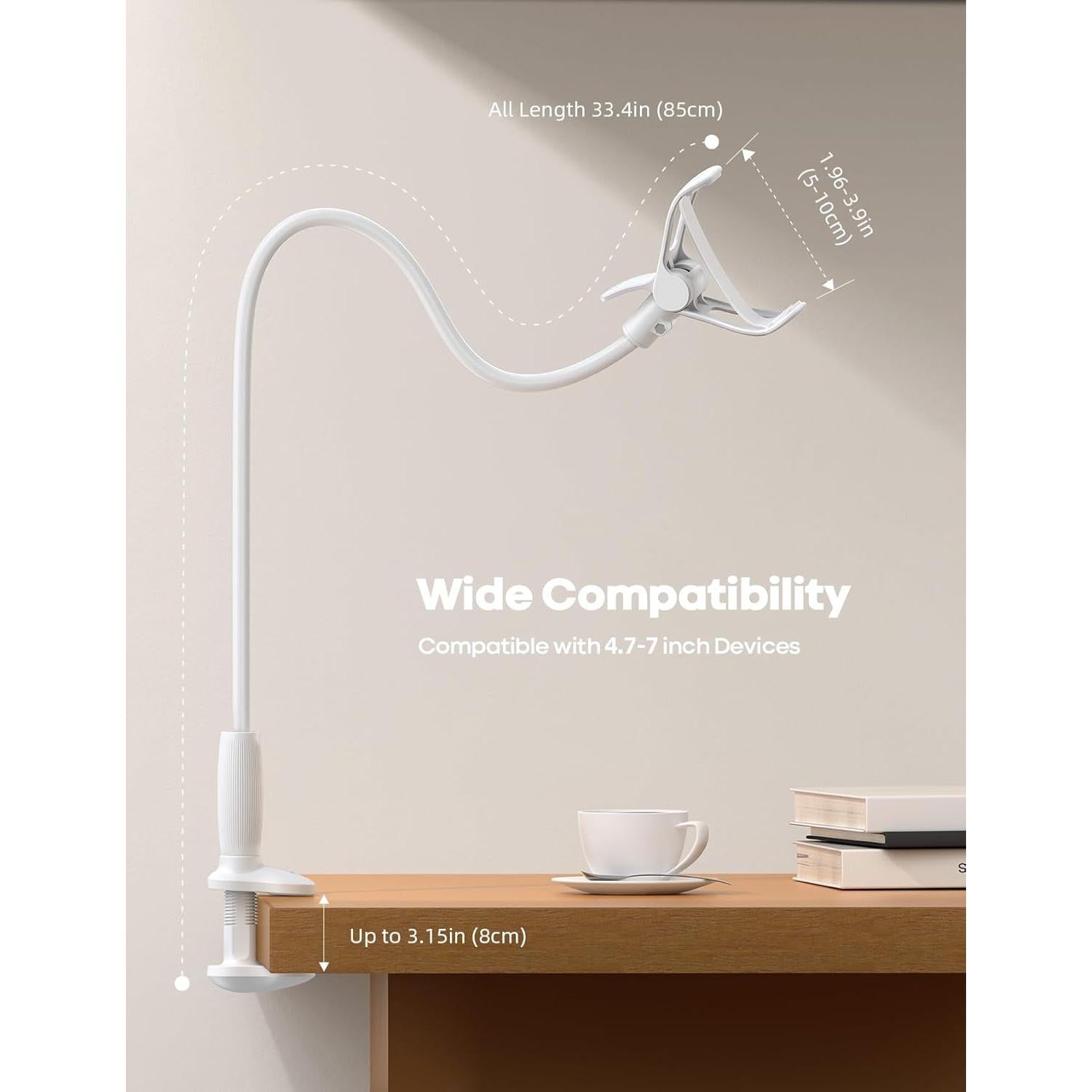 Soporte para teléfono Lamicall STGP01-EU-W cuello de ganso 84.8 cm