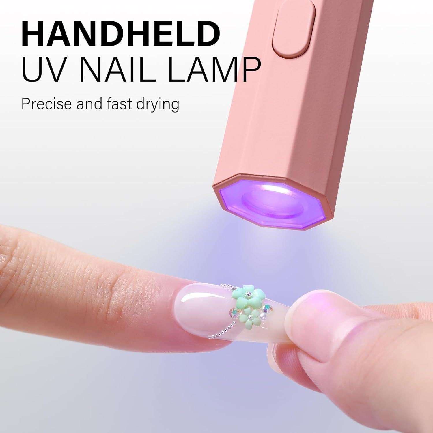 AILLSA Lámpara UV Portátil para Uñas de Gel Rosa