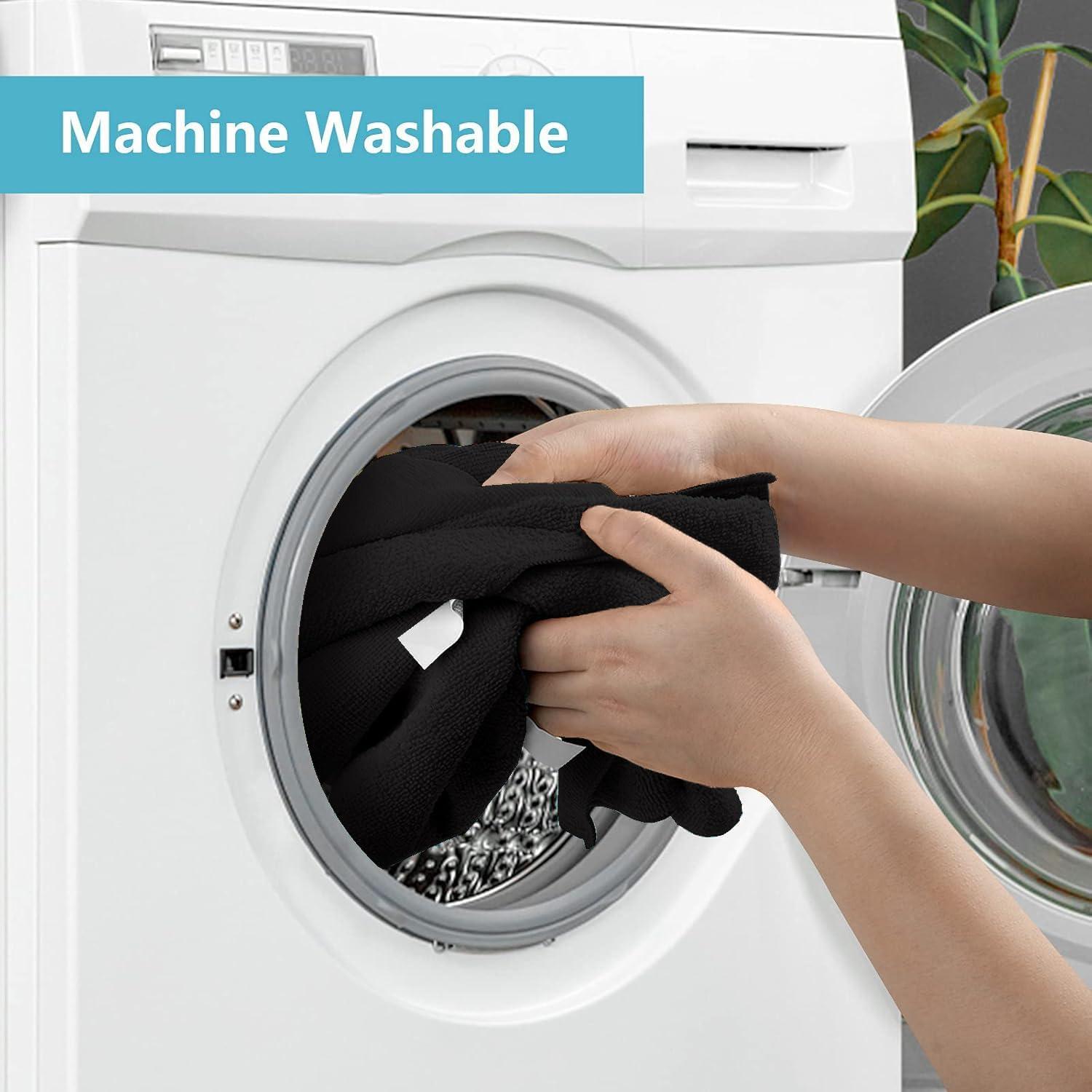 Paños de Microfibra HOMEXCEL Negros, 8 Unidades 29.2x29.2 cm