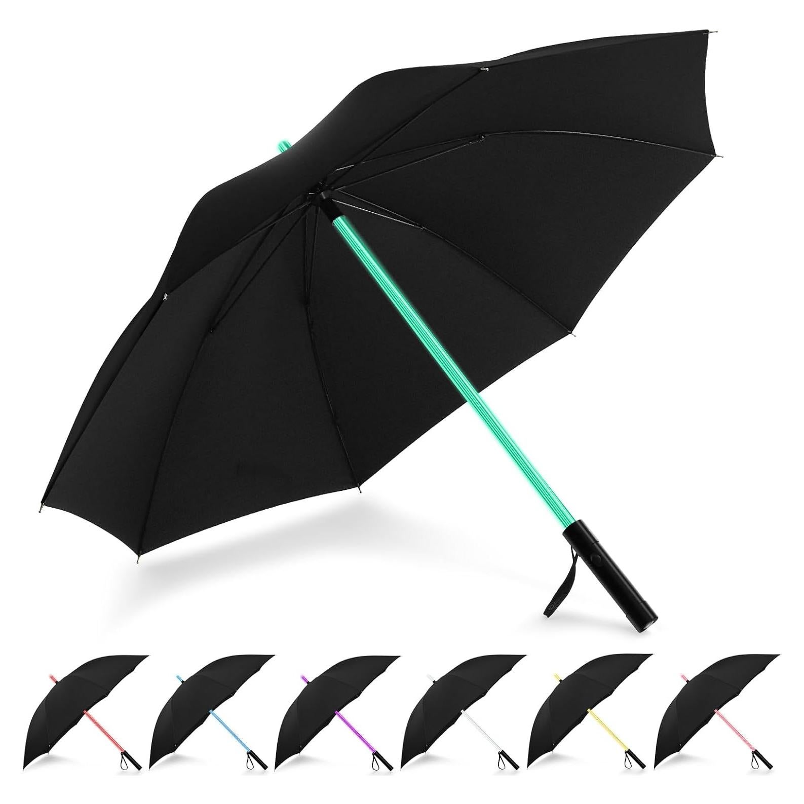 Paraguas LED BESTKEE Sable de Luz 82 cm a Prueba de Viento