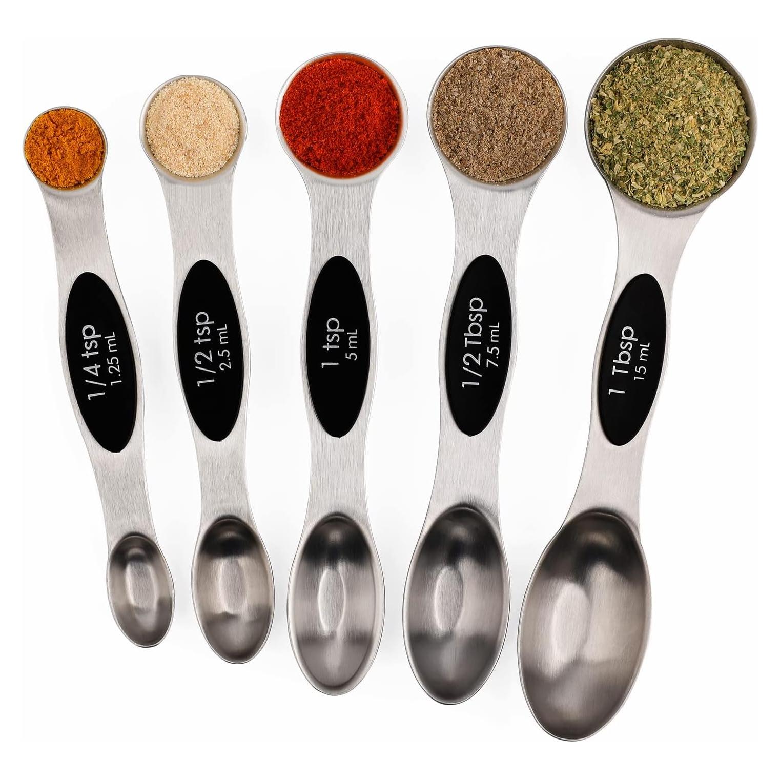 Juego de Cucharas Medidoras Magnéticas Forkmannie 5 Acero Inoxidable