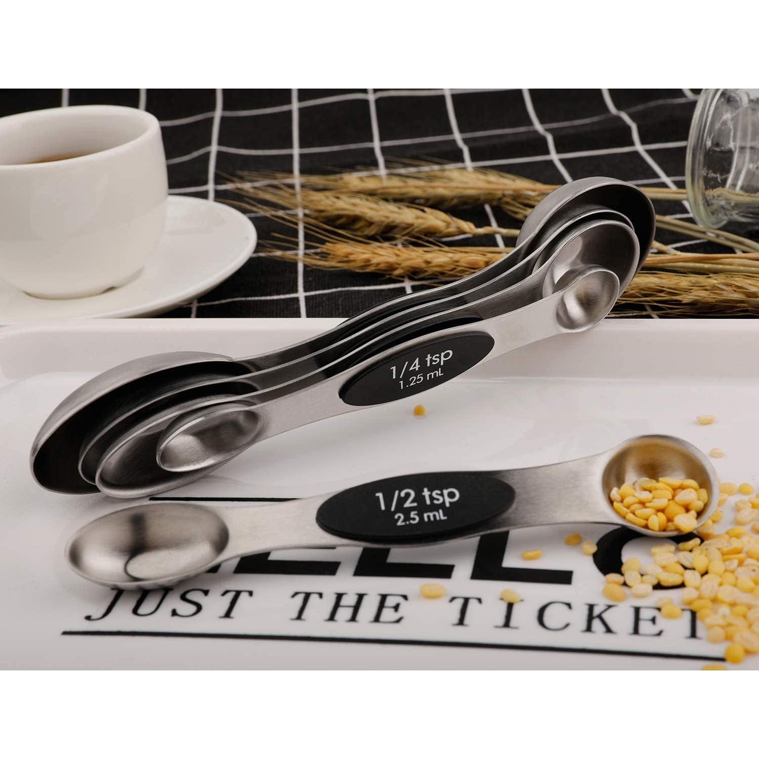 Juego de Cucharas Medidoras Magnéticas Forkmannie 5 Acero Inoxidable