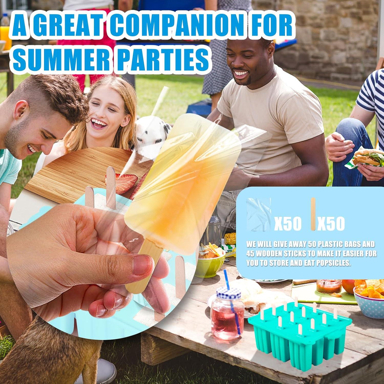 Molde de Paletas de Silicona Waybesty 12 Cavidades Azul