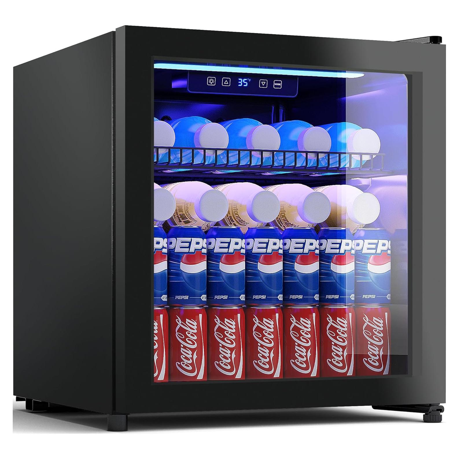Refrigerador de Bebidas Tehanld 50L Mini con Puerta de Vidrio