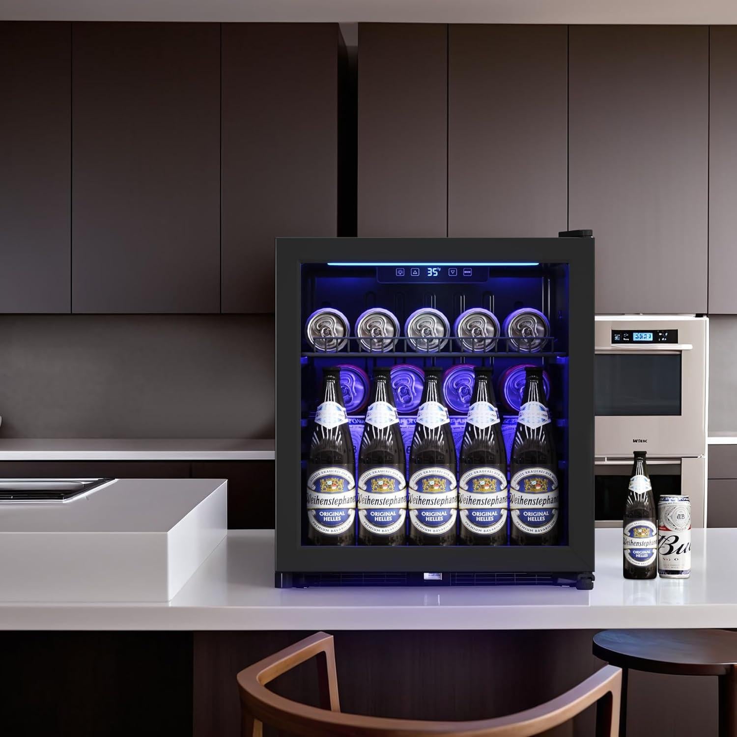 Refrigerador de Bebidas Tehanld 50L Mini con Puerta de Vidrio