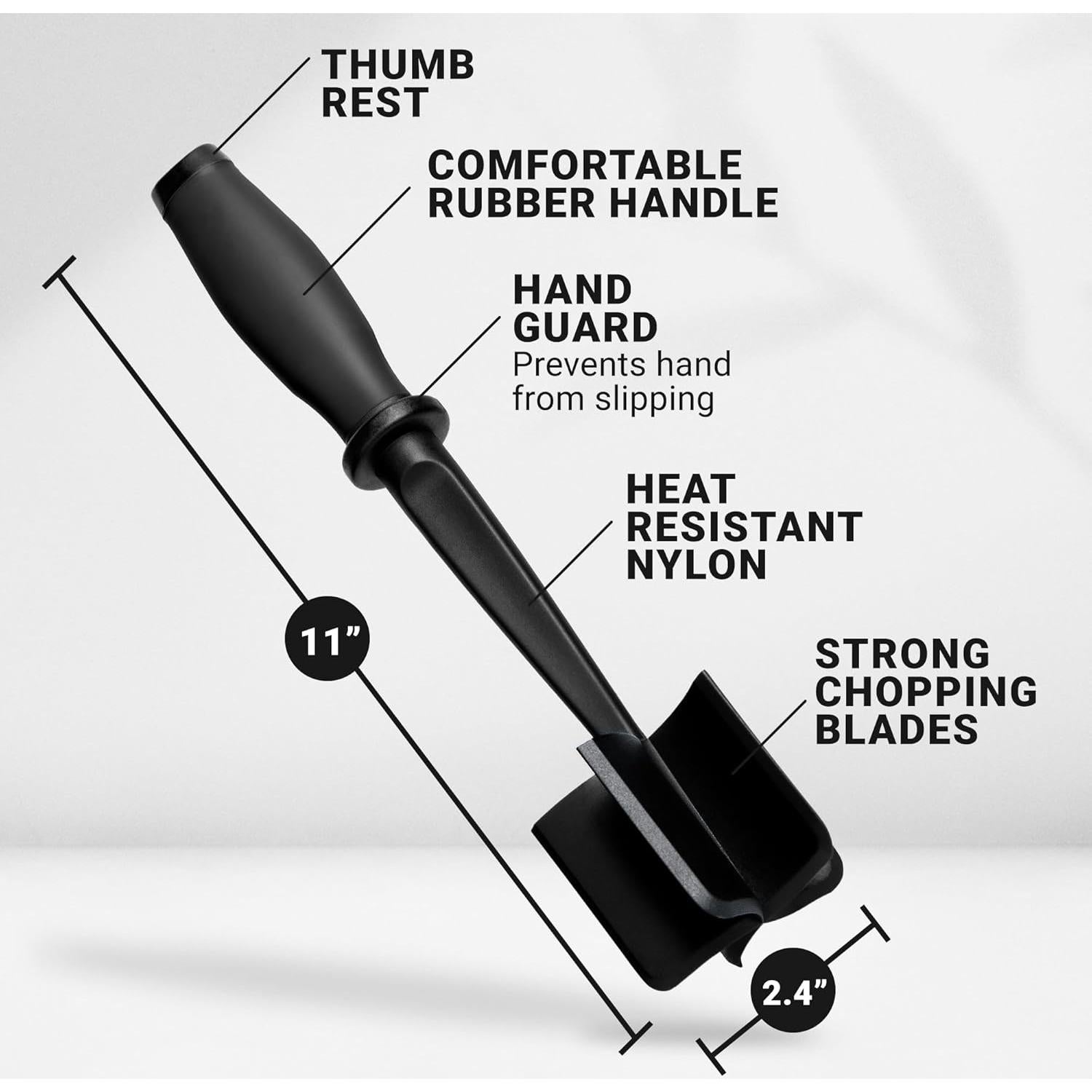 Picador de Carne Molida Zulay Kitchen - Nylon Resistente al Calor