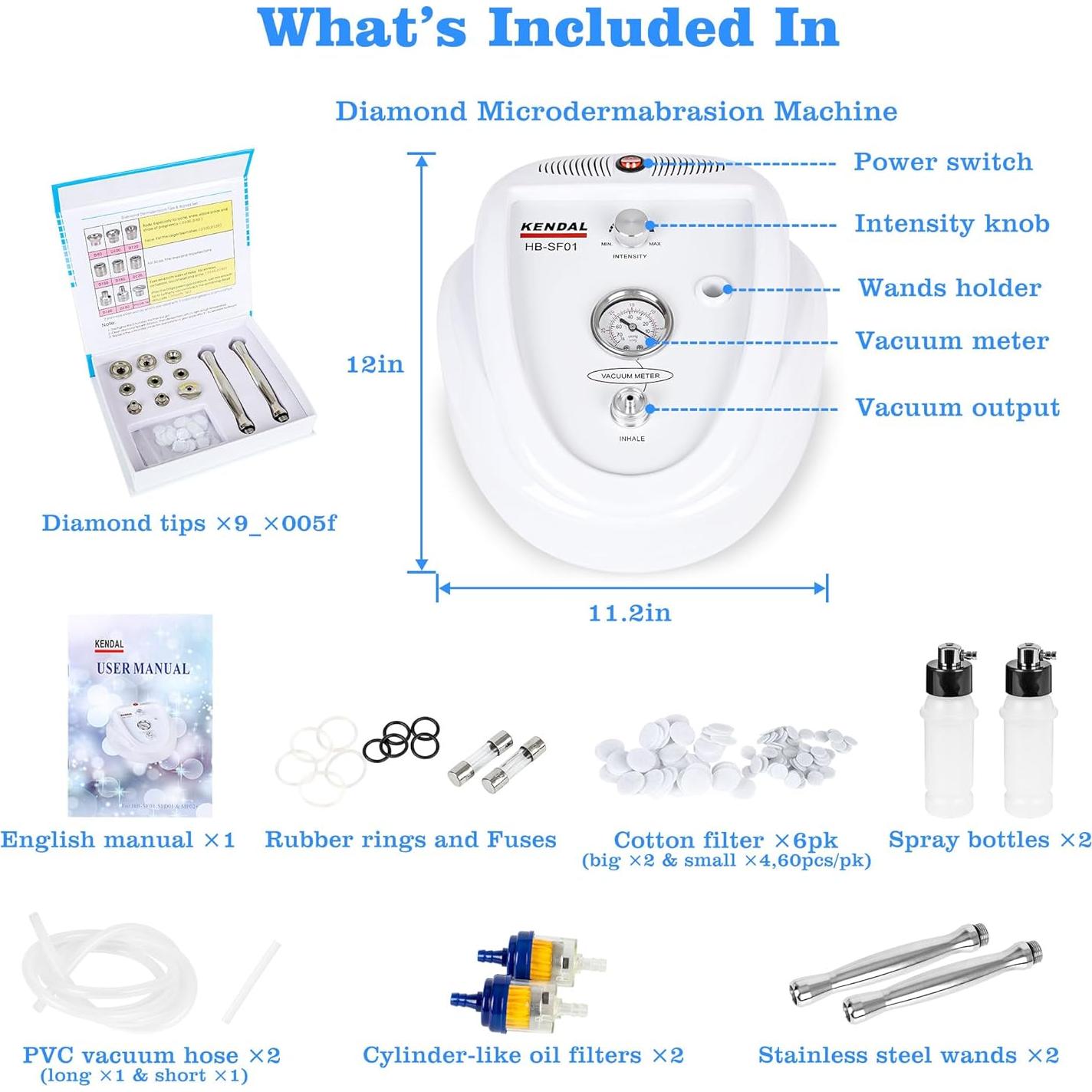 Máquina de Microdermoabrasión Kendal PWSF01 3 en 1 Cuidado Facial