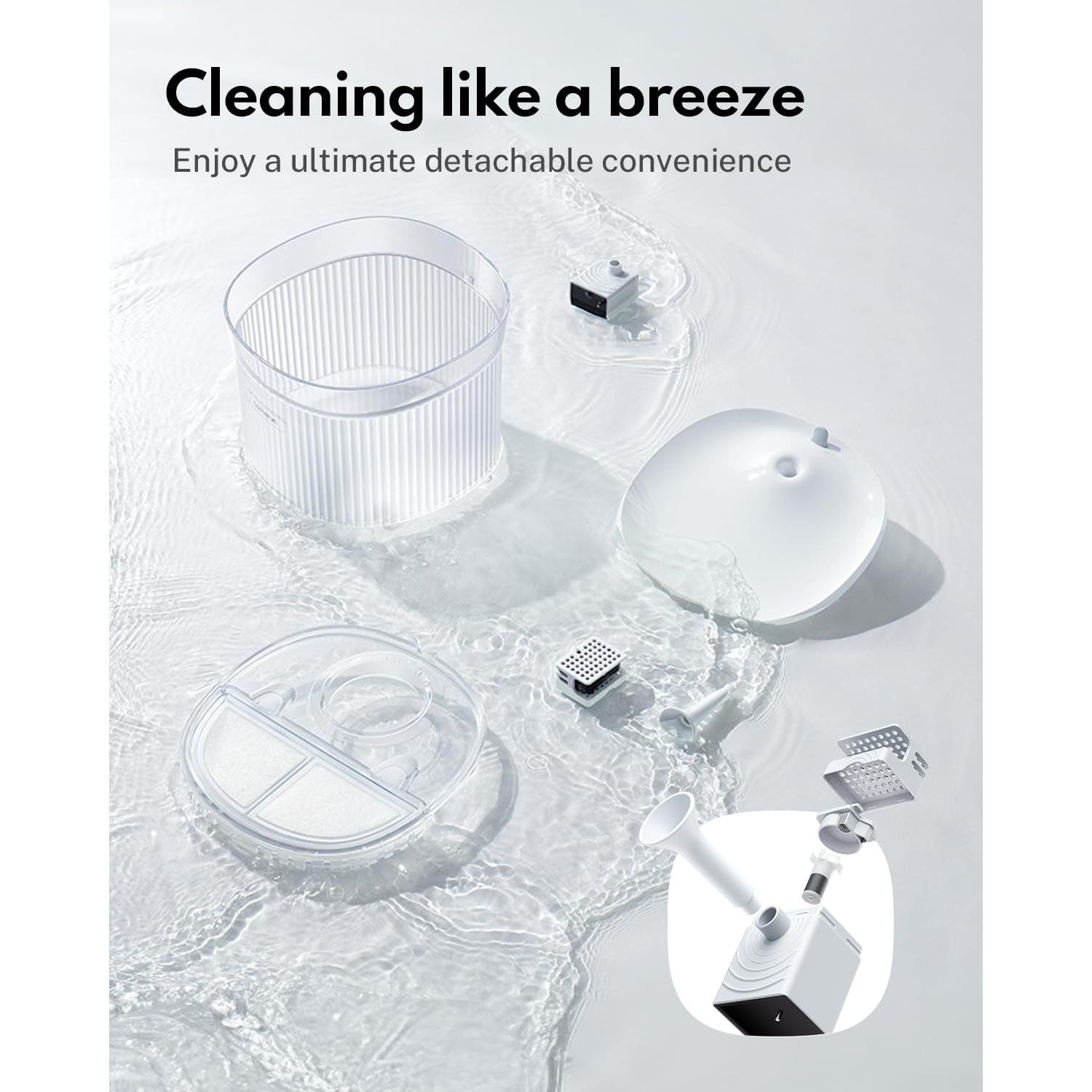 Fuente de Agua para Gatos HomerunPet 2L Batería 30 Días