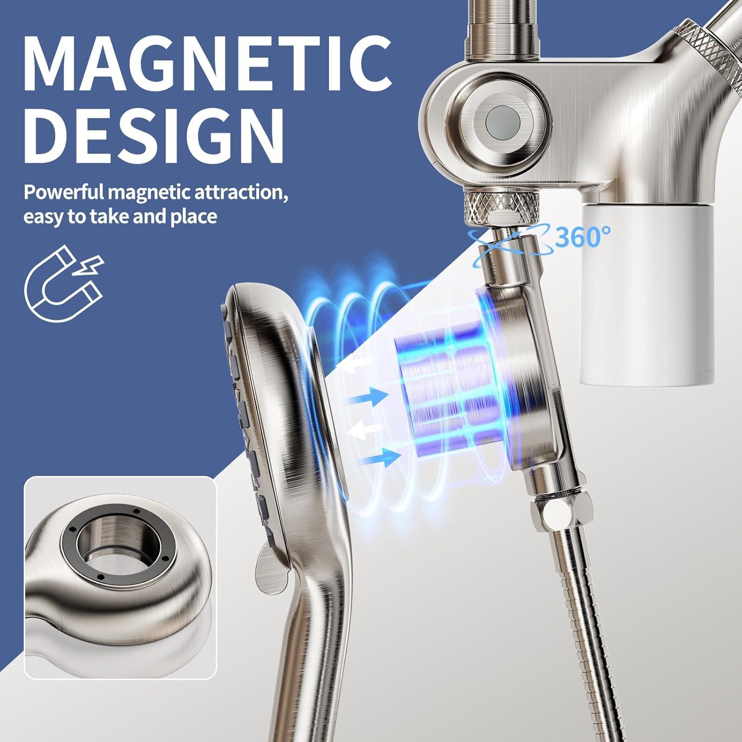 Cabezal de Ducha Filtrada SINGSUO 10" con Mango Doble y Filtro