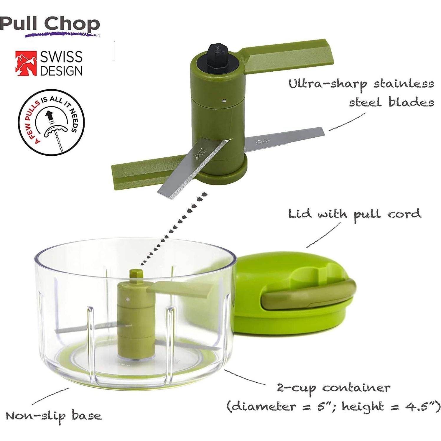 Picador de Verduras Kuhn Rikon Pull Chop 650ml Antideslizante