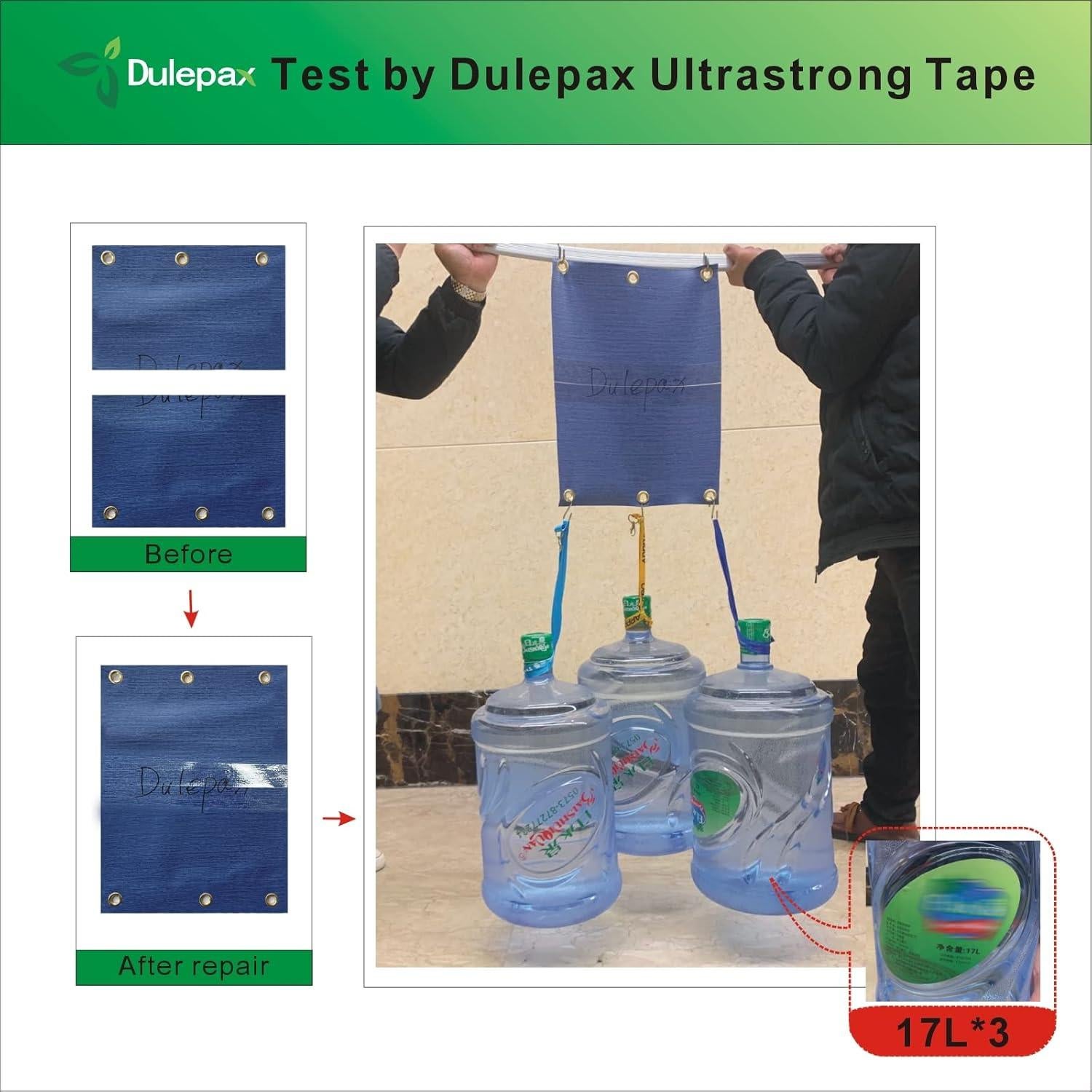 Cinta de Reparación Dulepax Ultrastrong 5m x 7.5cm para Lonas