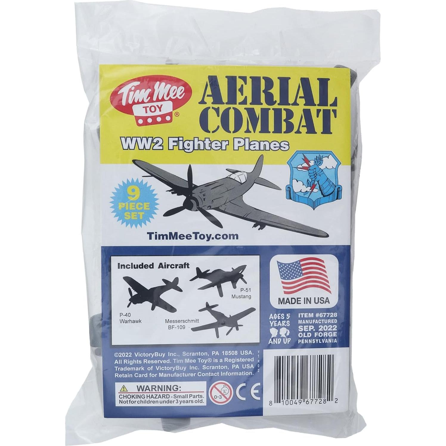 Aviones de Combate TimMee WWII 9pzas Gris 1:100