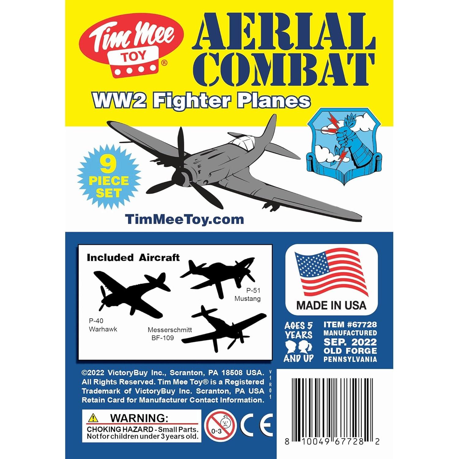 Aviones de Combate TimMee WWII 9pzas Gris 1:100
