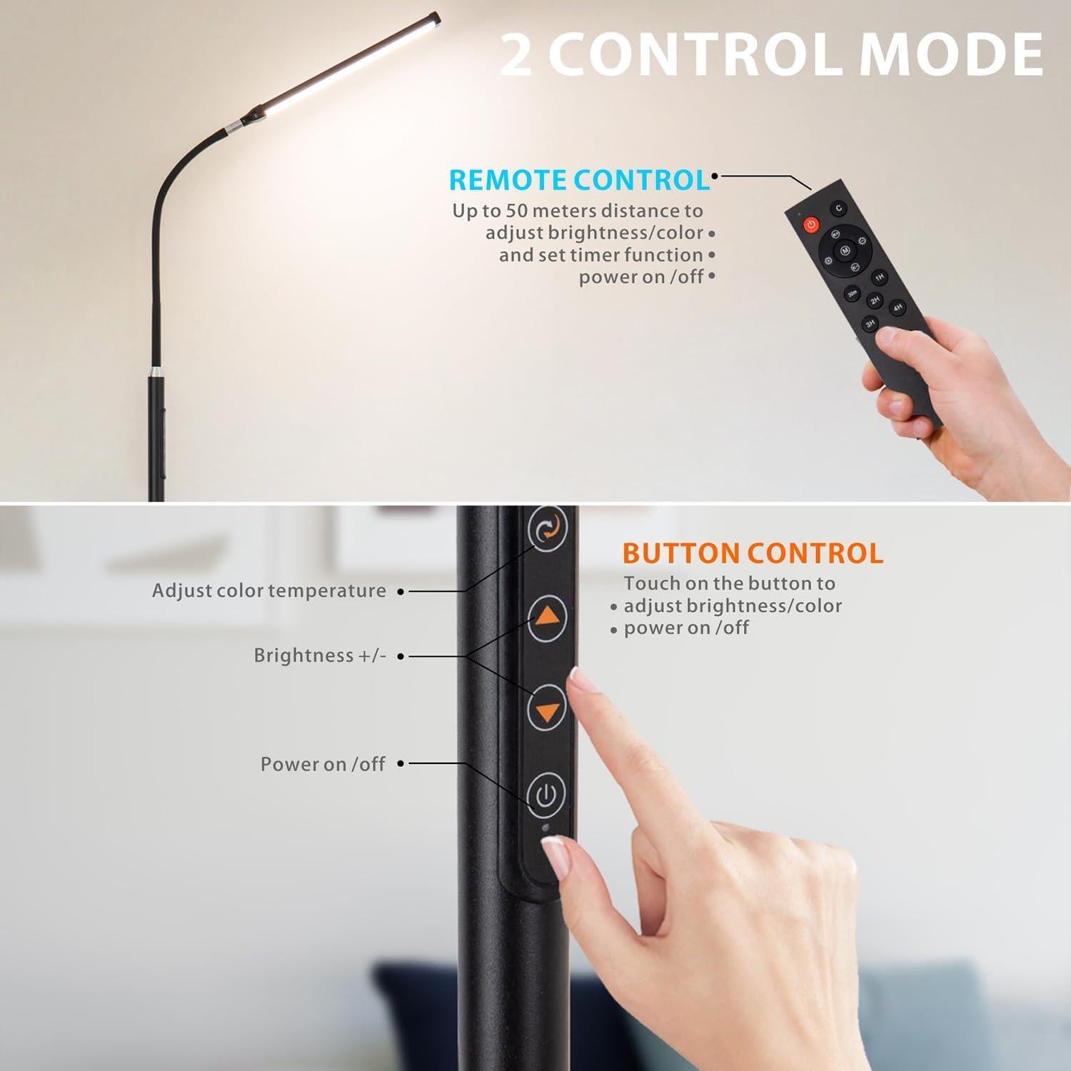 Lámpara de Pie LED Xxean D302 18W Regulable 70 cm Control Remoto