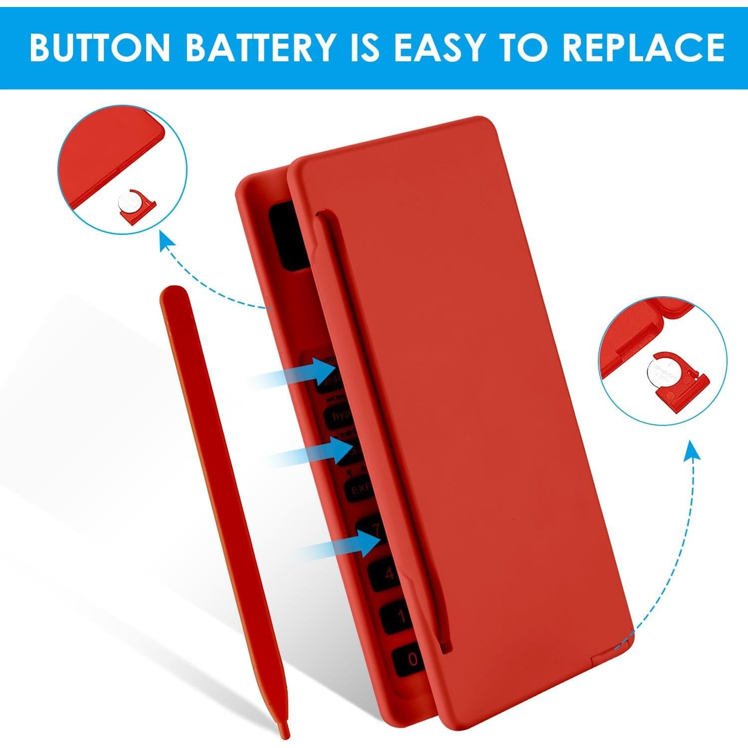 Calculadora Científica iPepul JSQ Roja con Bloc de Notas