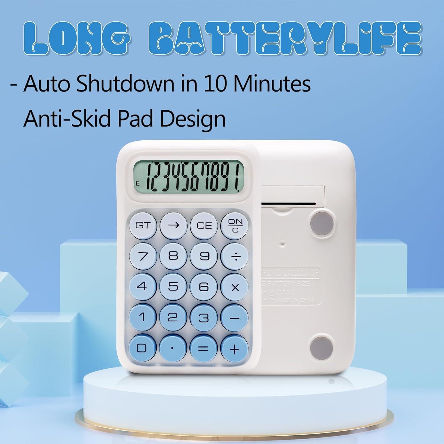 Calculadora Exlliy Q13 Mecánica 10 Dígitos Azul