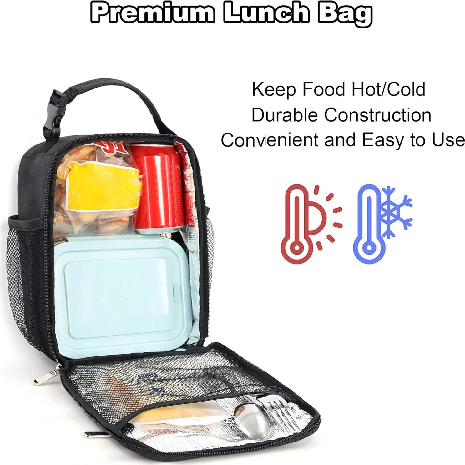 Caja de Almuerzo Femuar Negra 6.8L Reutilizable para Oficina