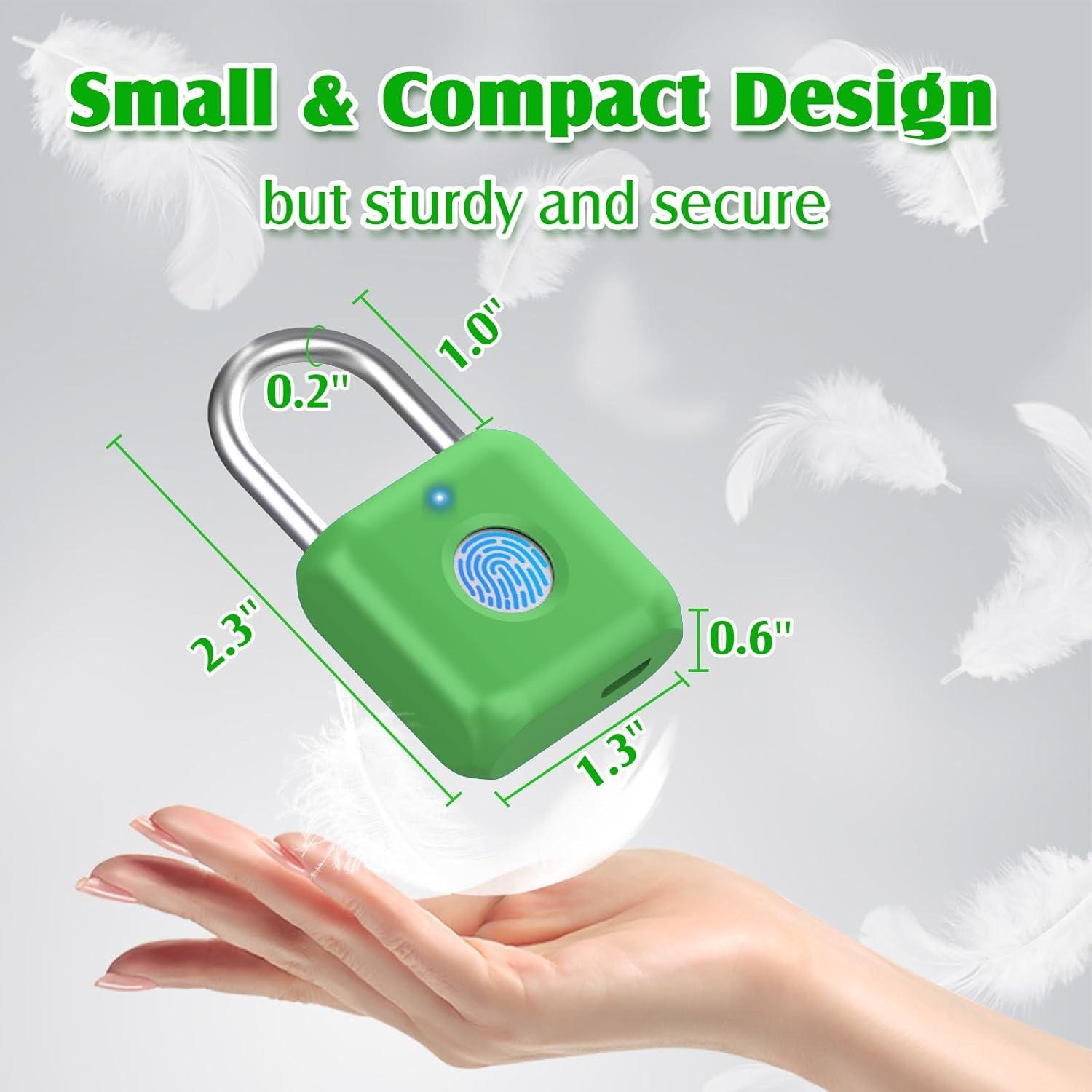 Candado Biométrico Pothunder Verde Aguacate con APP