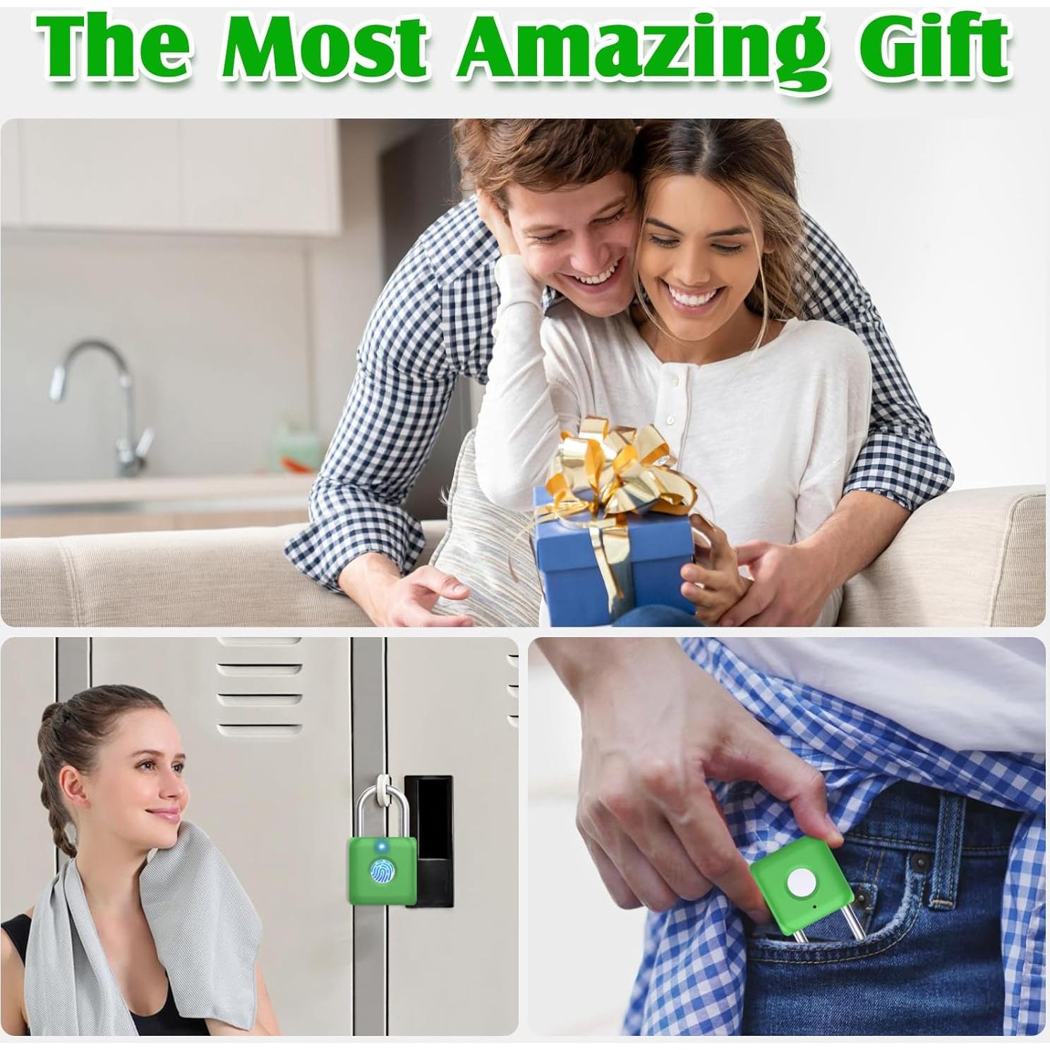 Candado Biométrico Pothunder Verde Aguacate con APP