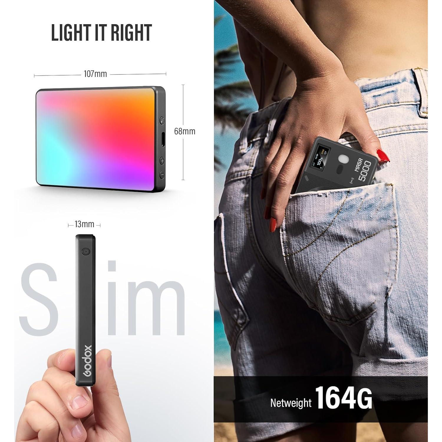 Luz de Relleno LED Godox MA5R Magnética 1800K-10000K