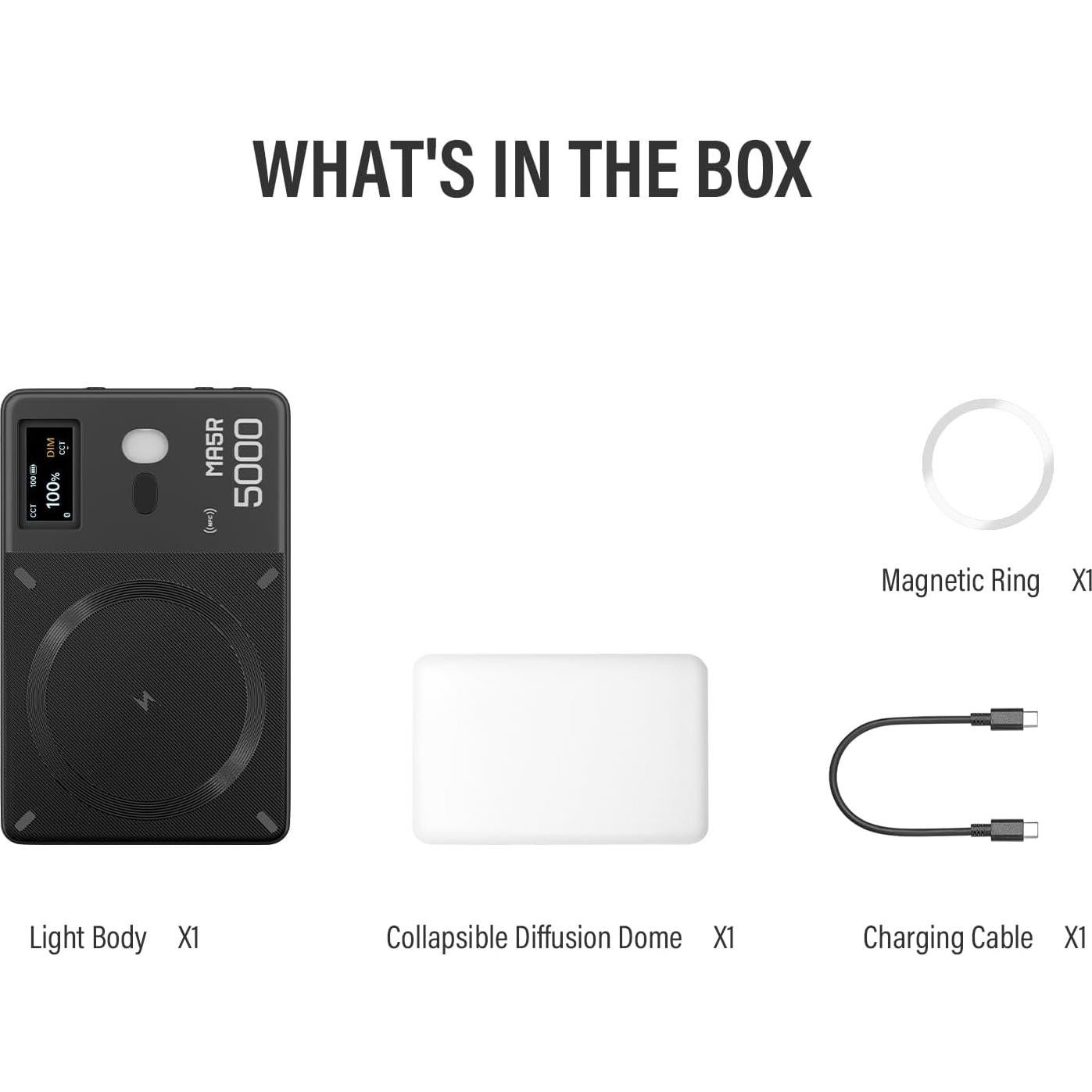 Luz de Relleno LED Godox MA5R Magnética 1800K-10000K