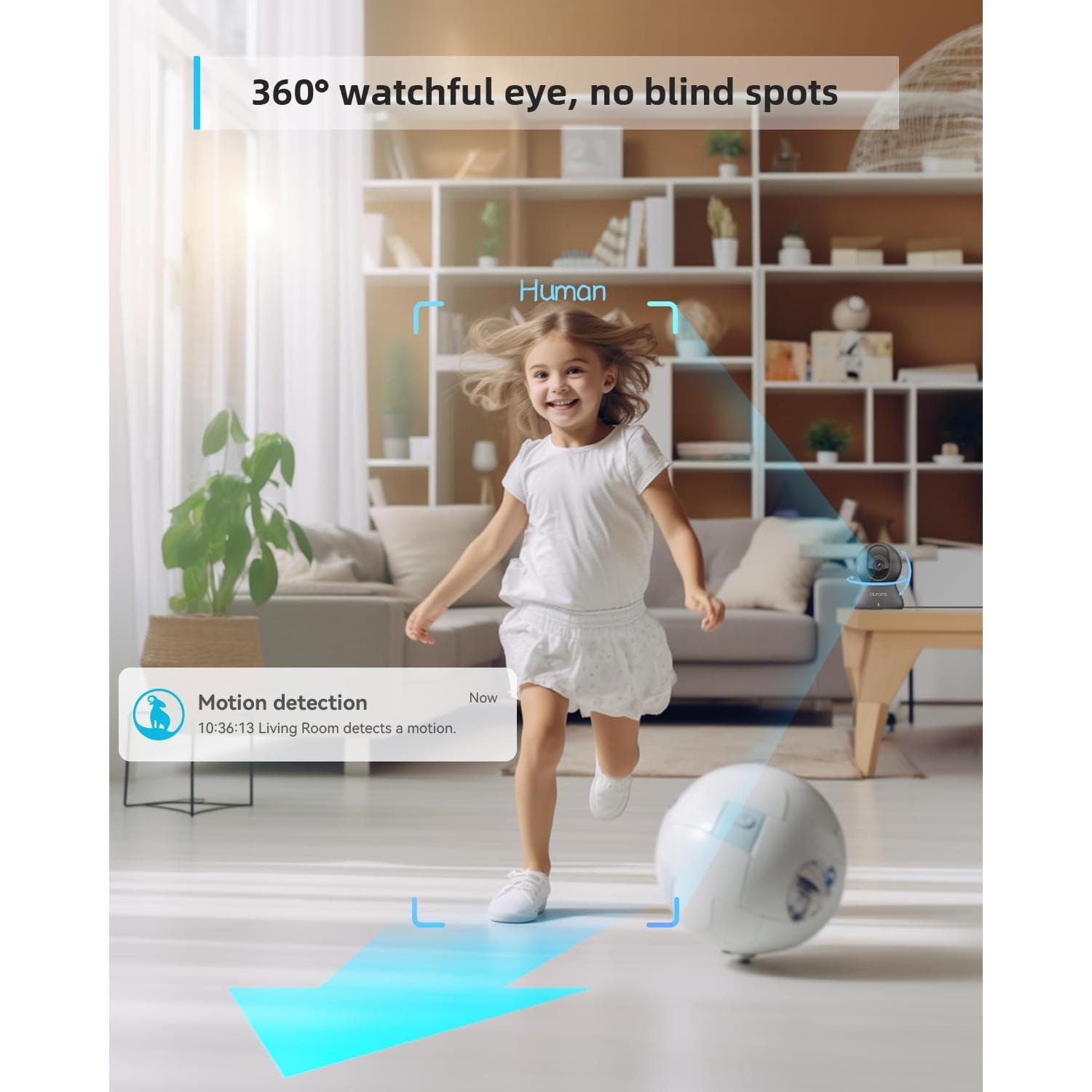 Cámara de Seguridad Interior Blurams A31 2K 360° con Audio